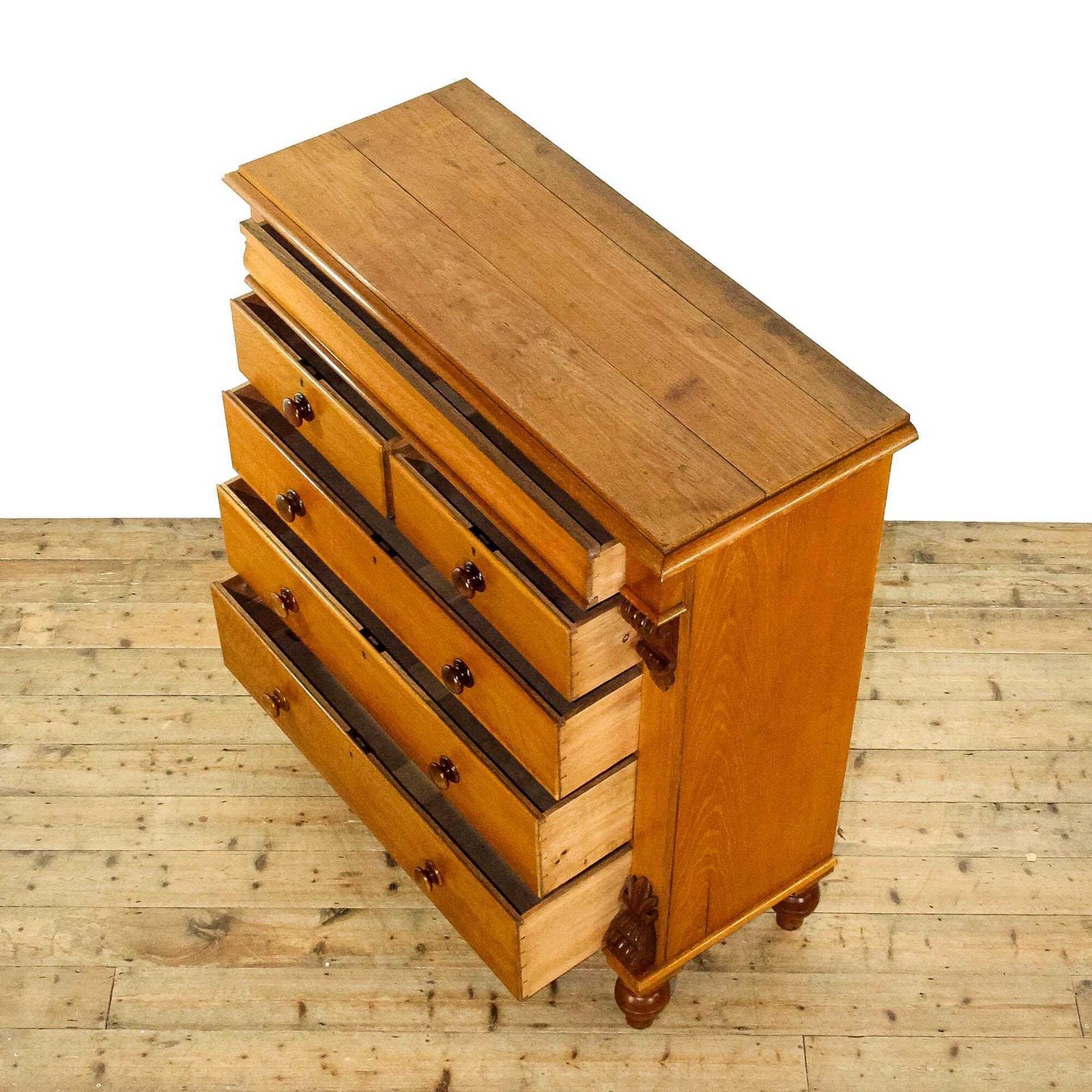 Antique Victorian Oak Straight Front Chest Of Drawers | Antique Storage | Bedroom Drawers | Antique Chest Of Drawer (M 6198) photo 695.0