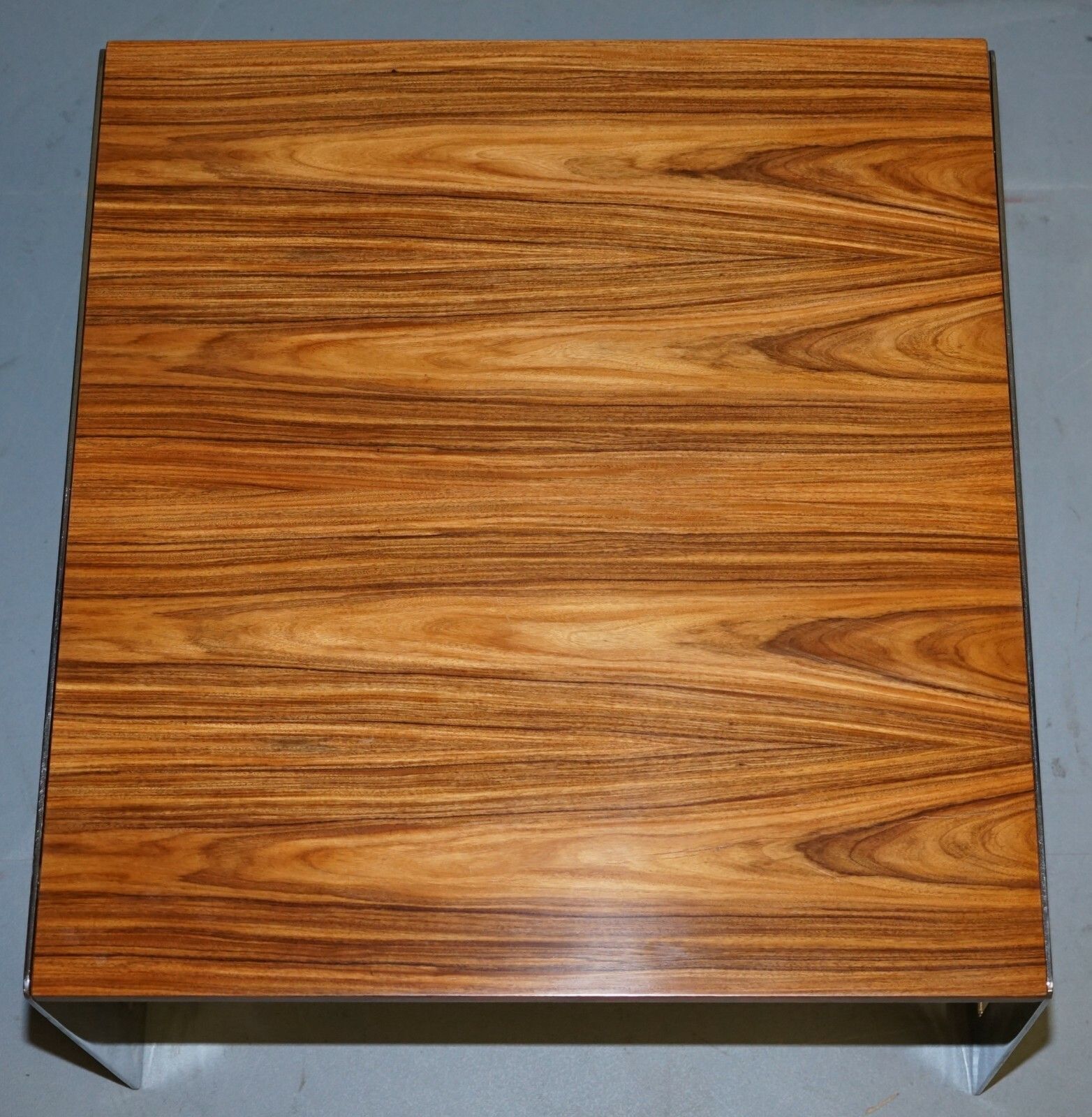 Large Circa 1960's Merrow Associates Rosewood & Chrome Nest Of Tables Great Size photo for sale