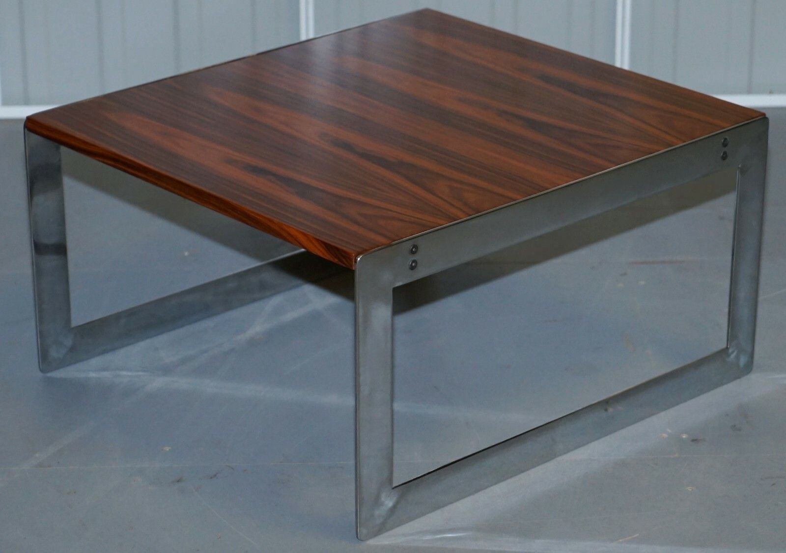Large Circa 1960's Merrow Associates Rosewood & Chrome Nest Of Tables Great Size photo vinterior