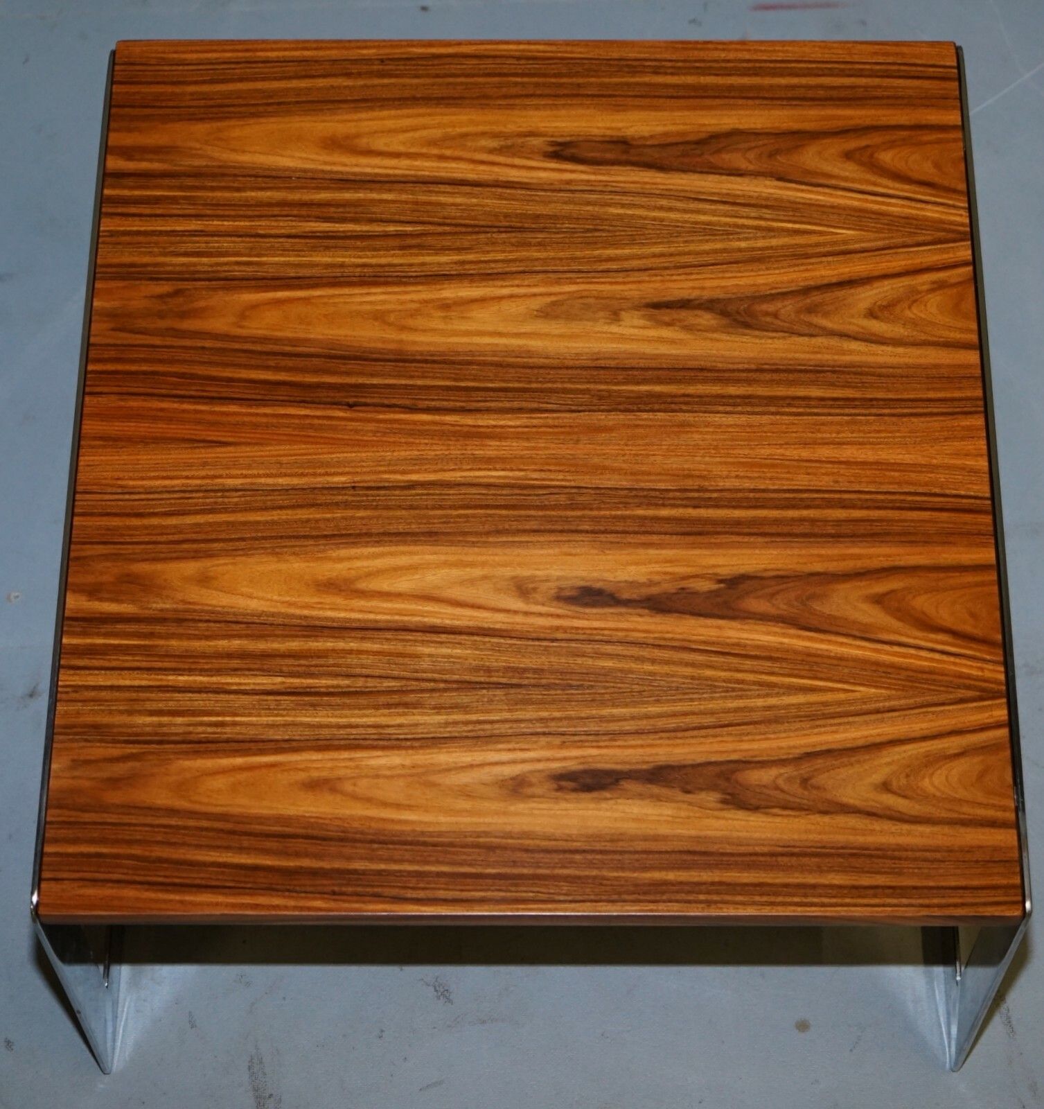 Large Circa 1960's Merrow Associates Rosewood & Chrome Nest Of Tables Great Size photo buy