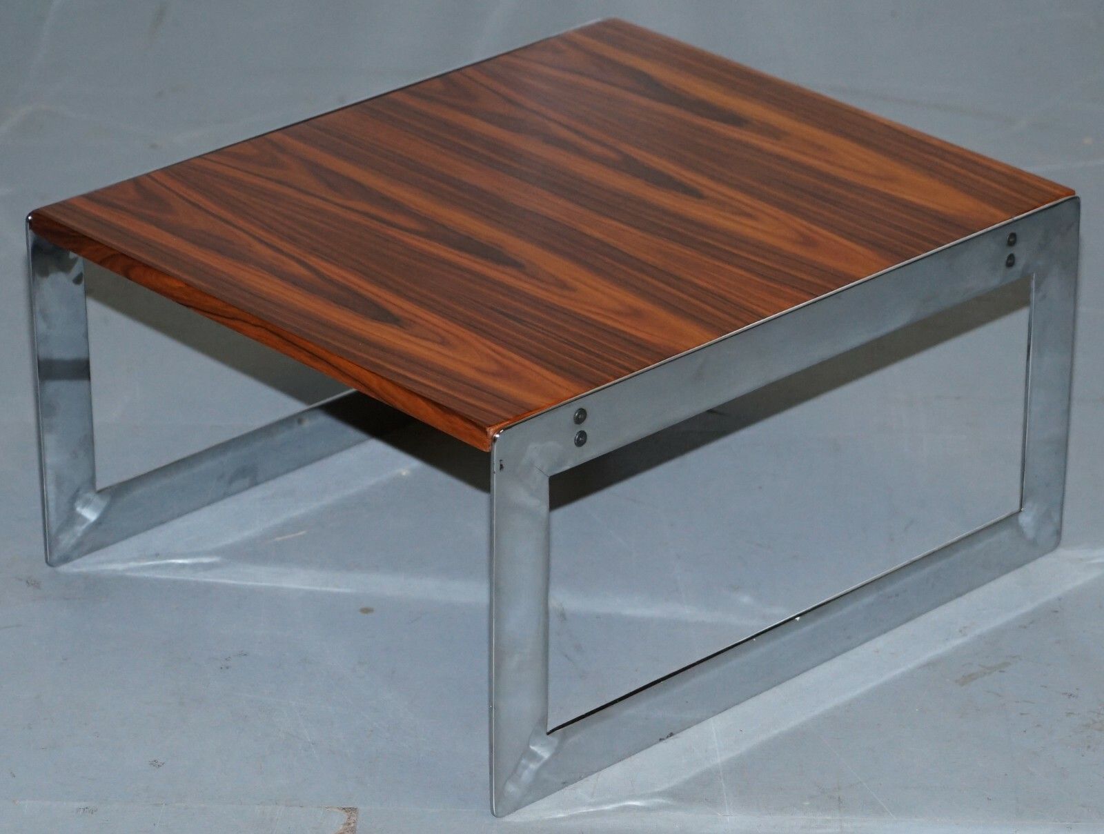 photo for sale Large Circa 1960's Merrow Associates Rosewood & Chrome Nest Of Tables Great Size