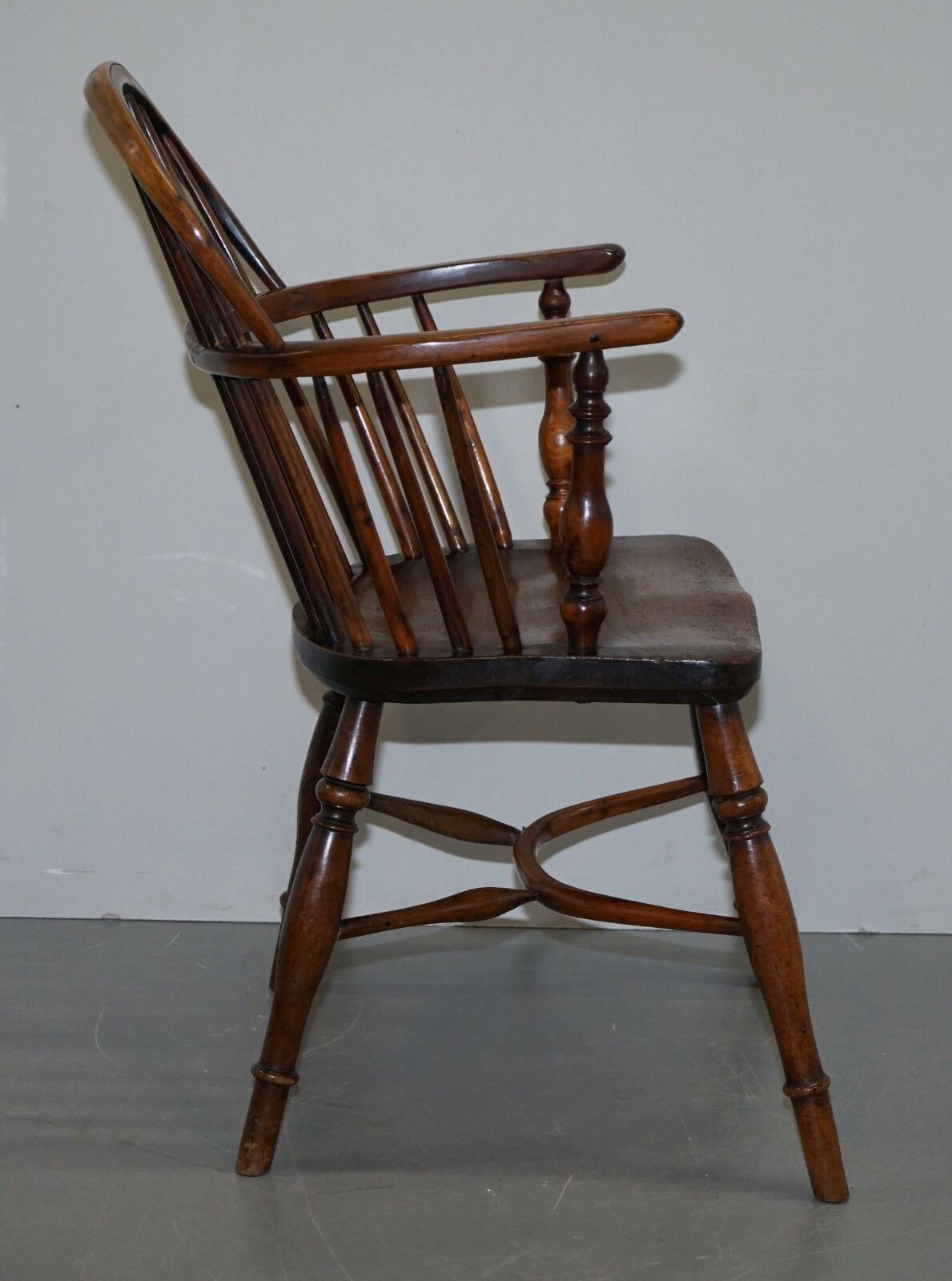 Furniture 1 Of 6 Burr Yew Wood Windsor Armchairs Circa 1860 English Countryhouse Furniture photo
