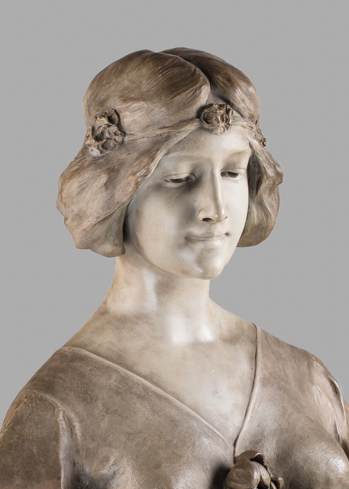 French Art Nouveau Terracotta Sculpture By A.Gory photo Art