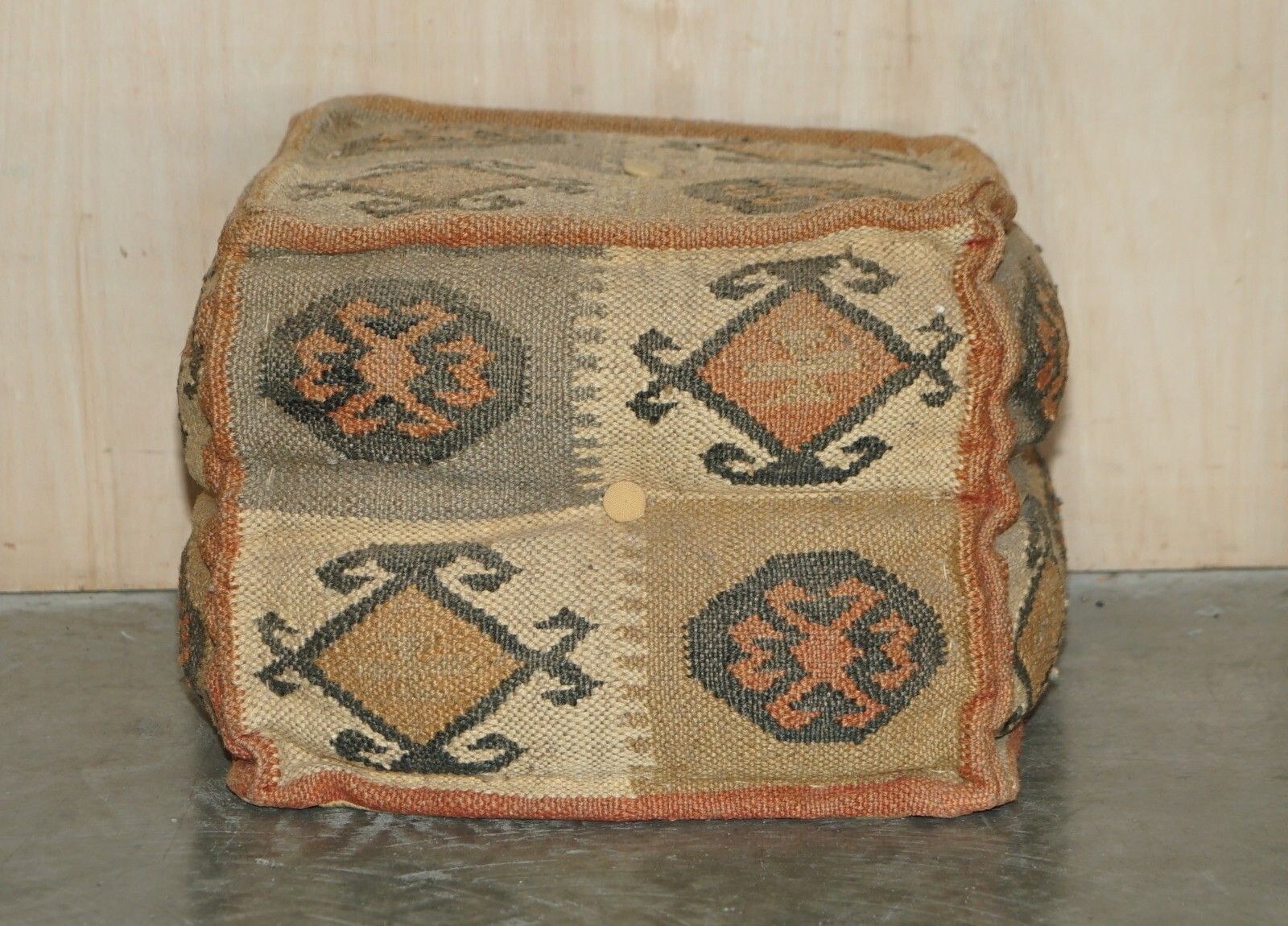 1600.0 Suite Of 4 Vintage Circa 1960's George Smith Style Kilim Footstool Cube Stools photo