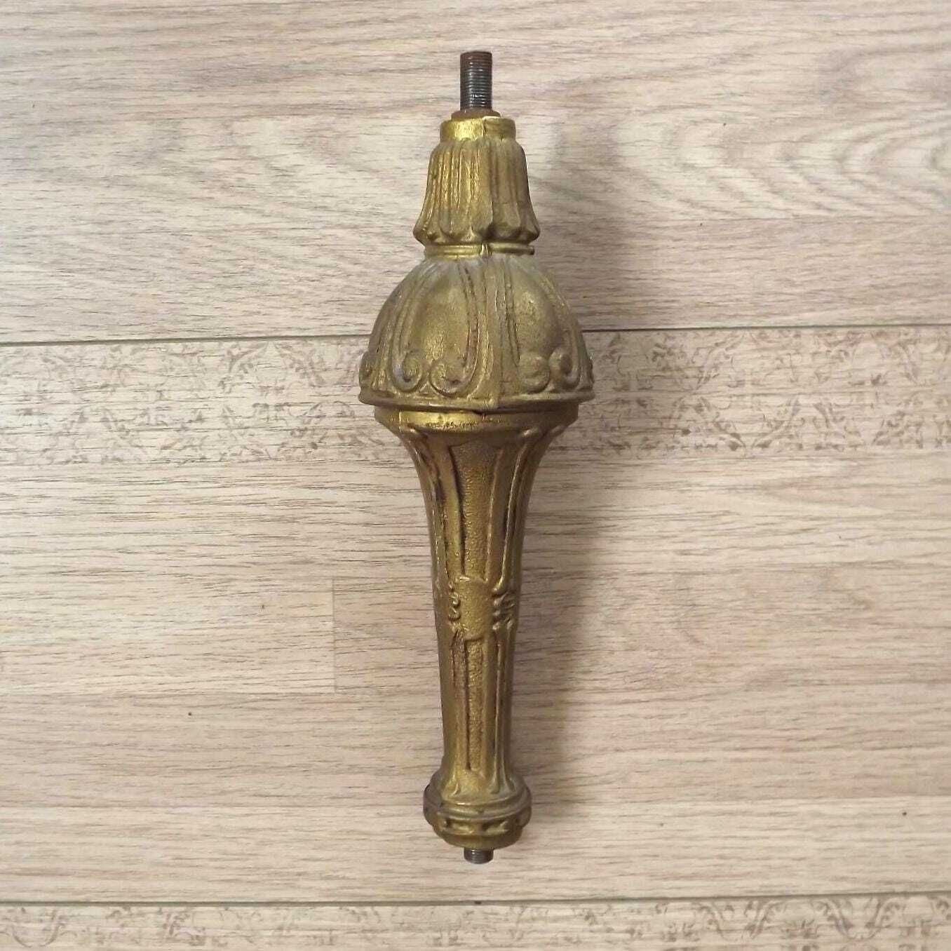 Colonne centrale de lustre bronze vintage français, pièce de remplacement d'époque. Pièces détachées pour lustres vintage français. photo for sale