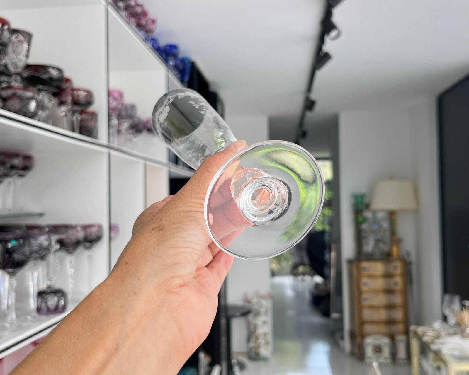 photo furniture Saint Louis Champagneglas | 1 Flûte | Model Cleo, Gesigneerd