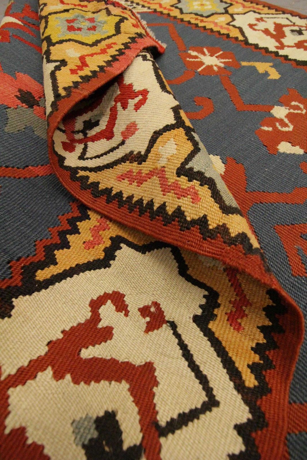 Antique Balkan Kilim Runner Handmade Wool Flatweave Carpet For Entryway Rug 210 × 95 Cm photo Textiles