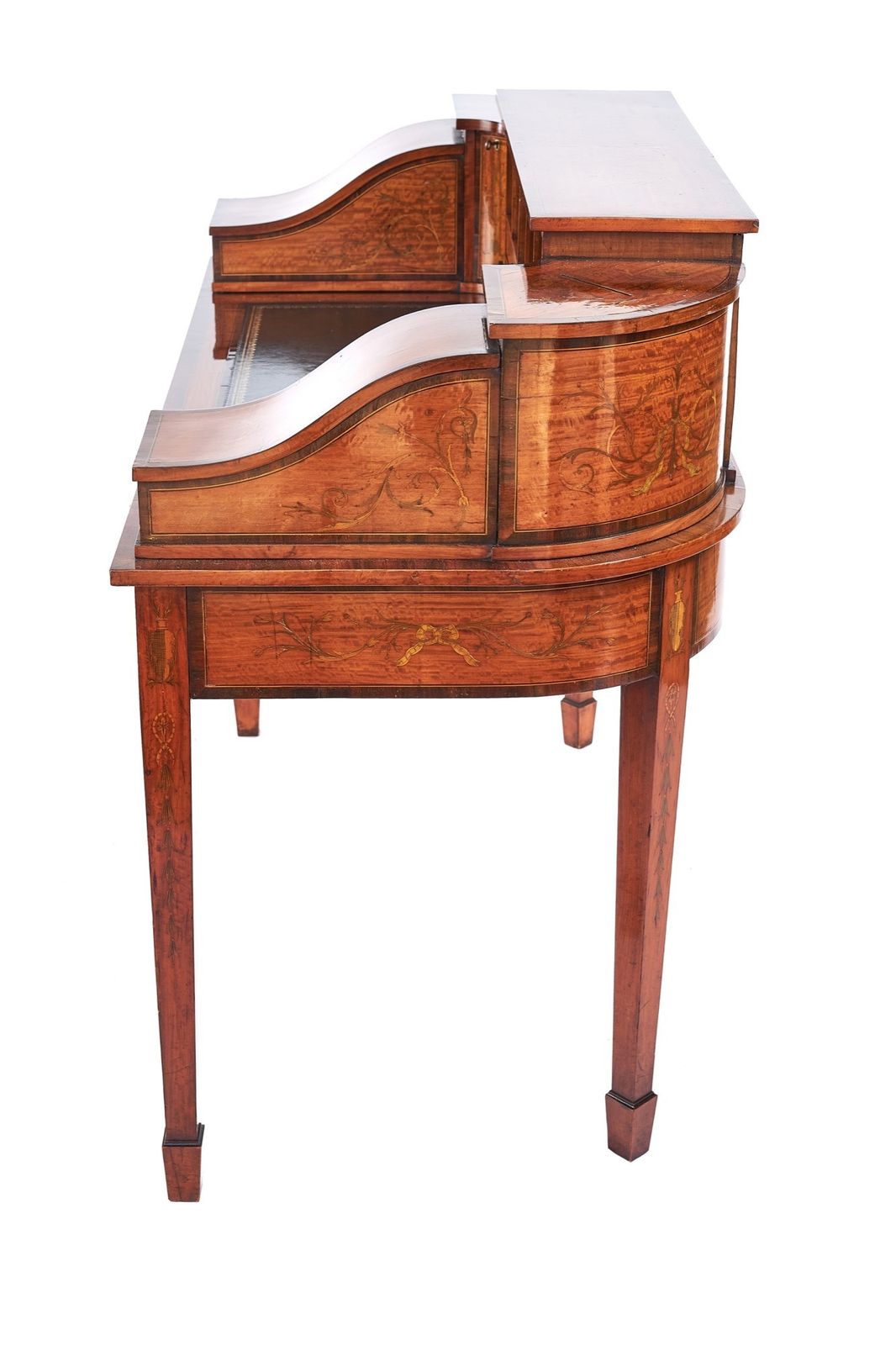 Sheraton Revival Satinwood  Carlton House Desk photo furniture