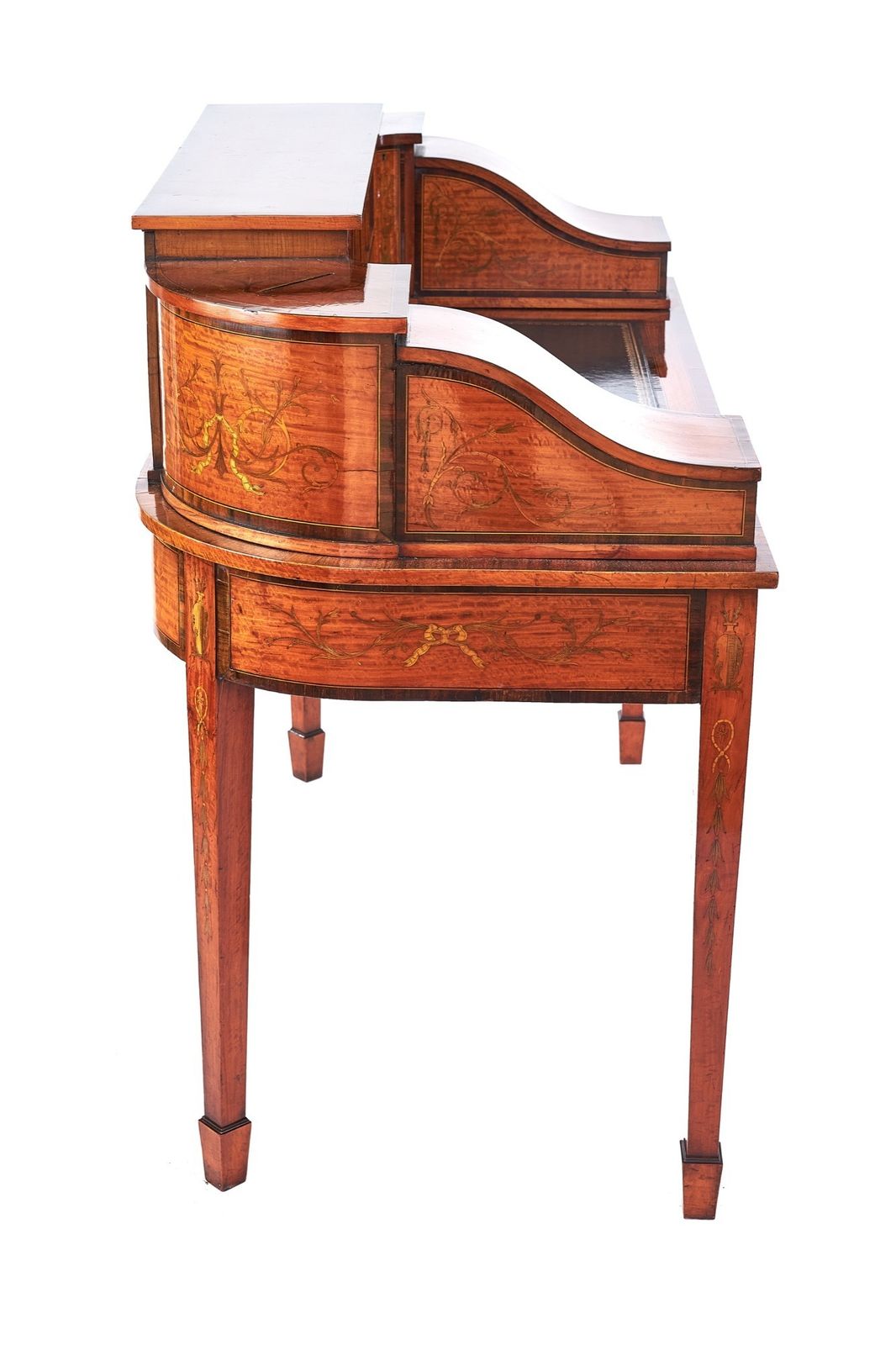 Sheraton Revival Satinwood  Carlton House Desk photo for sale