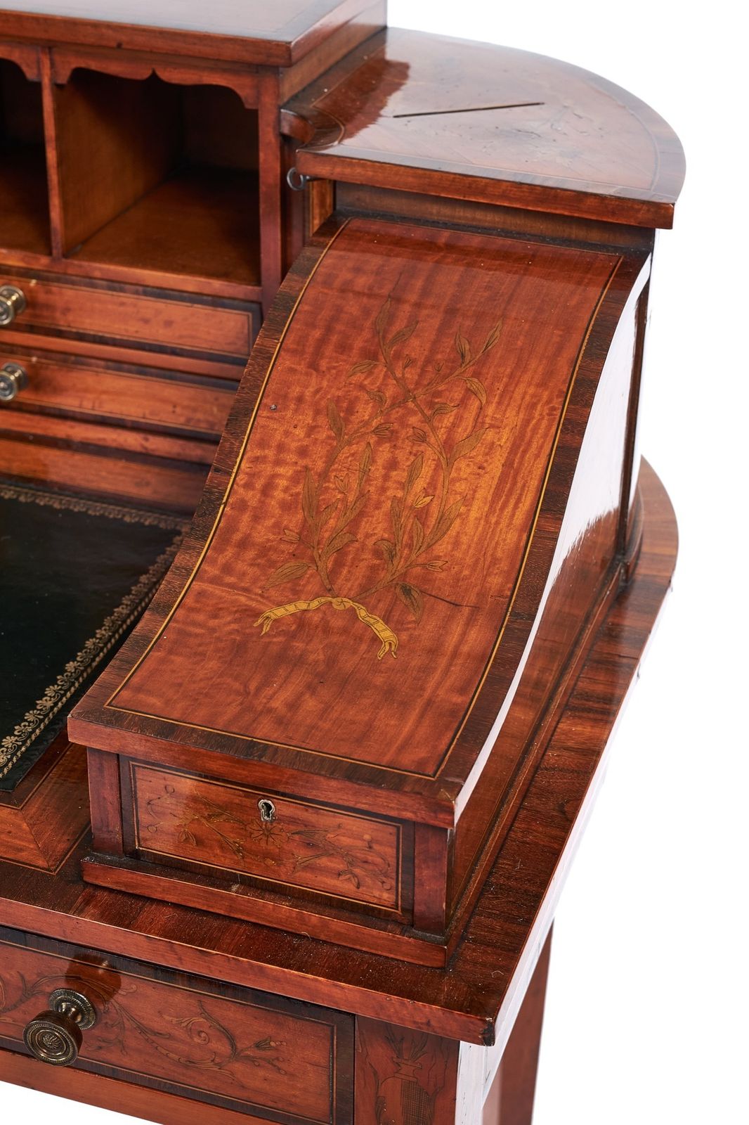 Furniture Sheraton Revival Satinwood  Carlton House Desk photo