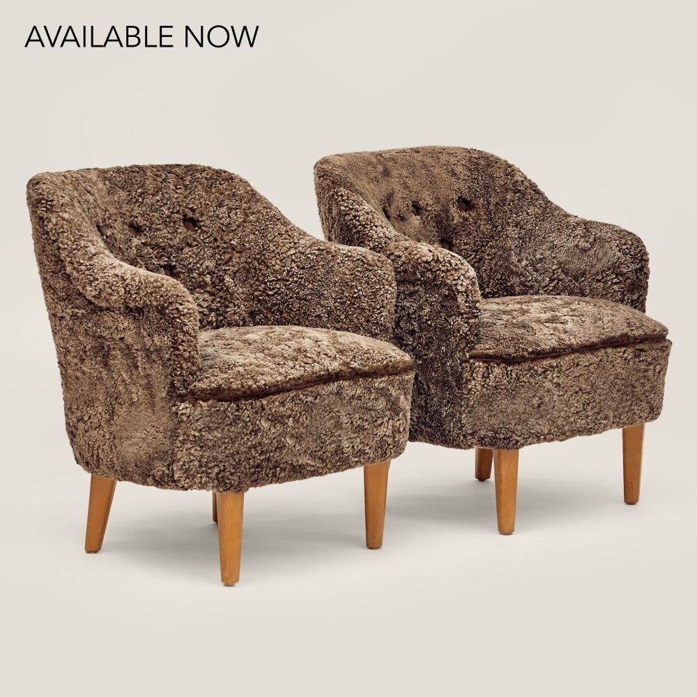 Pair Of 20th Armchairs, 1950s, Vintage