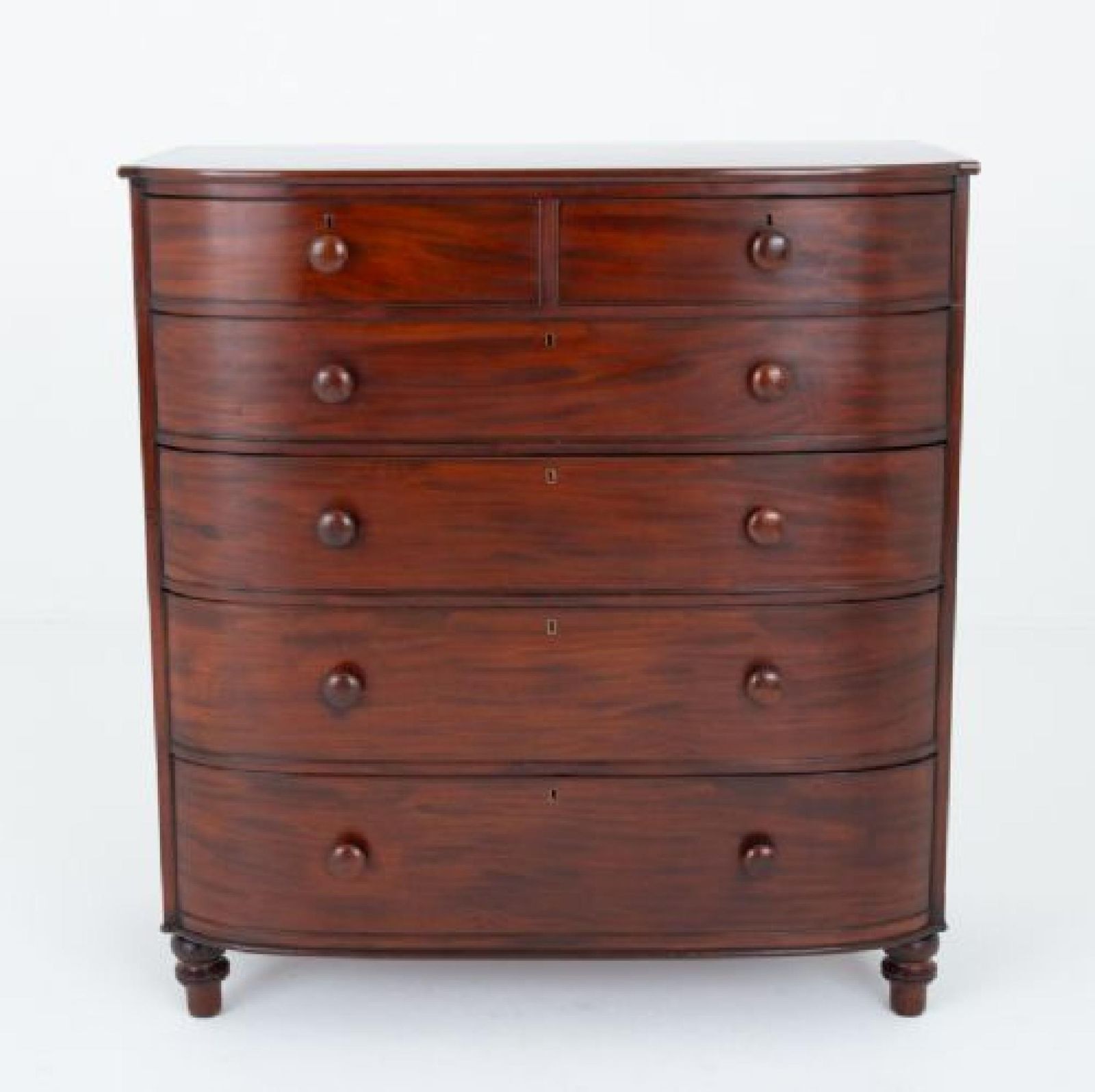 Period Regency Chest Drawers D Front Commode Mahogany photo furniture