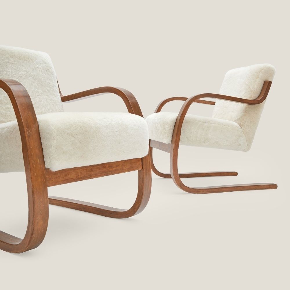 Furniture Pair Of Armchairs Model 402 – Alvar Aalto photo