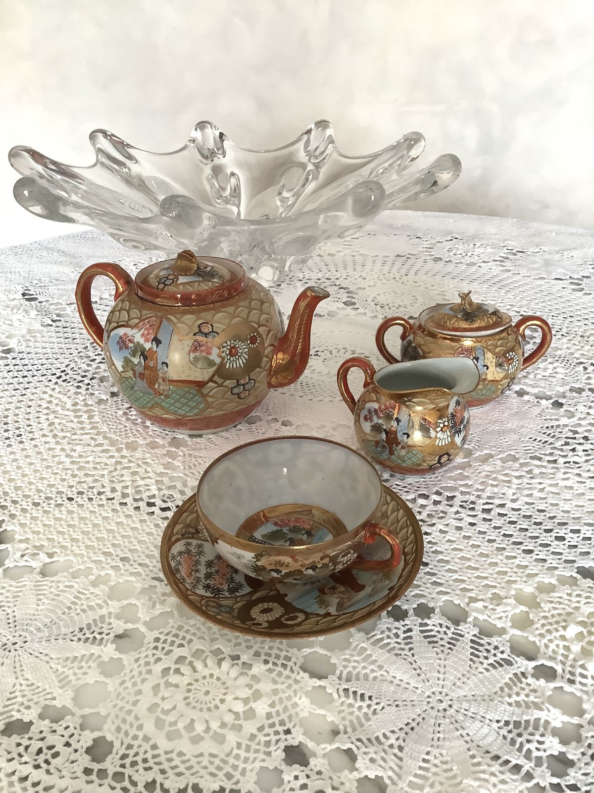 photo furniture Beautiful Japanese Eggshell Porcelain Tea Set