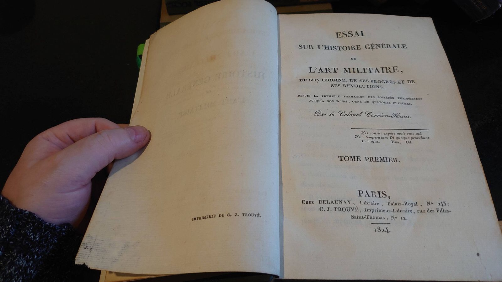 L'histoire L'art Militaire (History Of Military Art)   1824   In French photo for sale