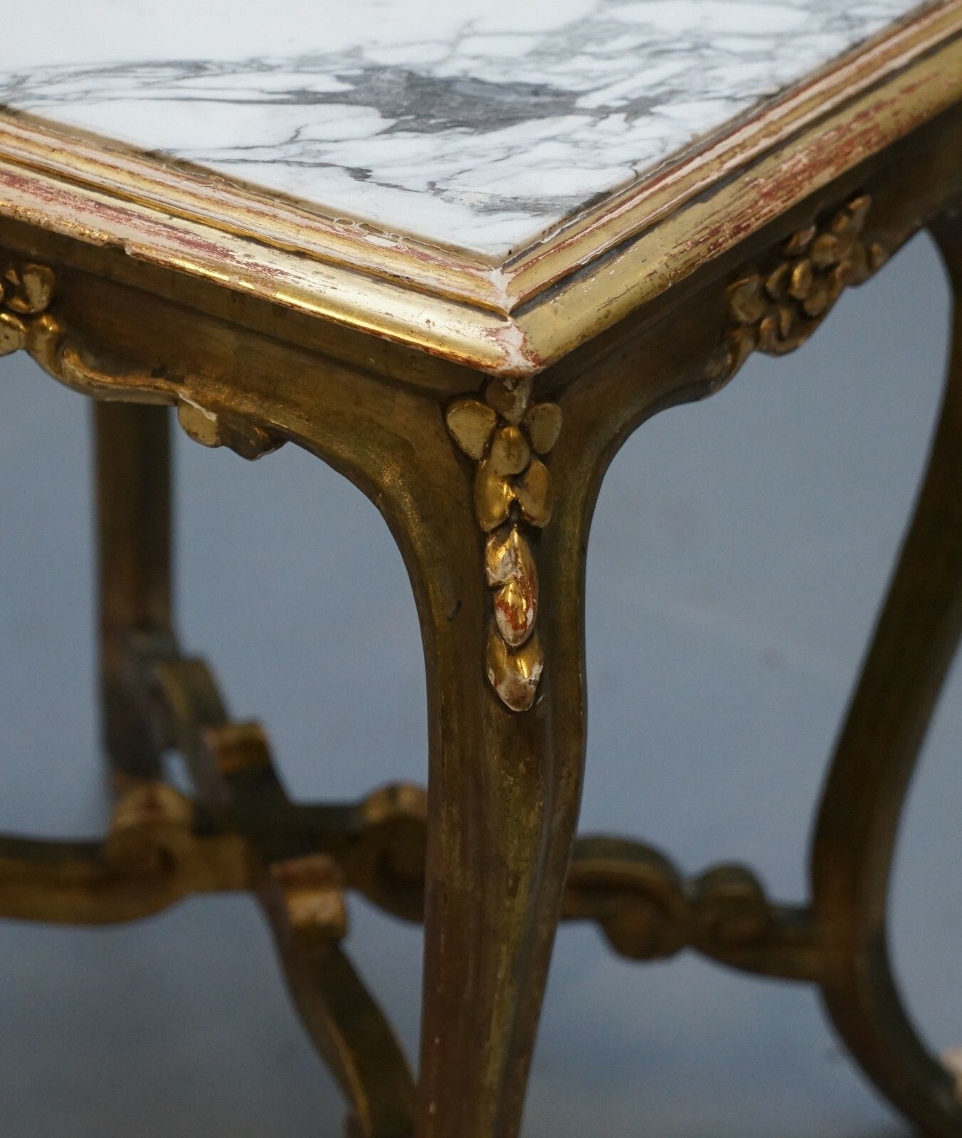 Pair Of French Circa 1860 Napoleon III Gold Giltwood Marble Topped Side Tables photo buy