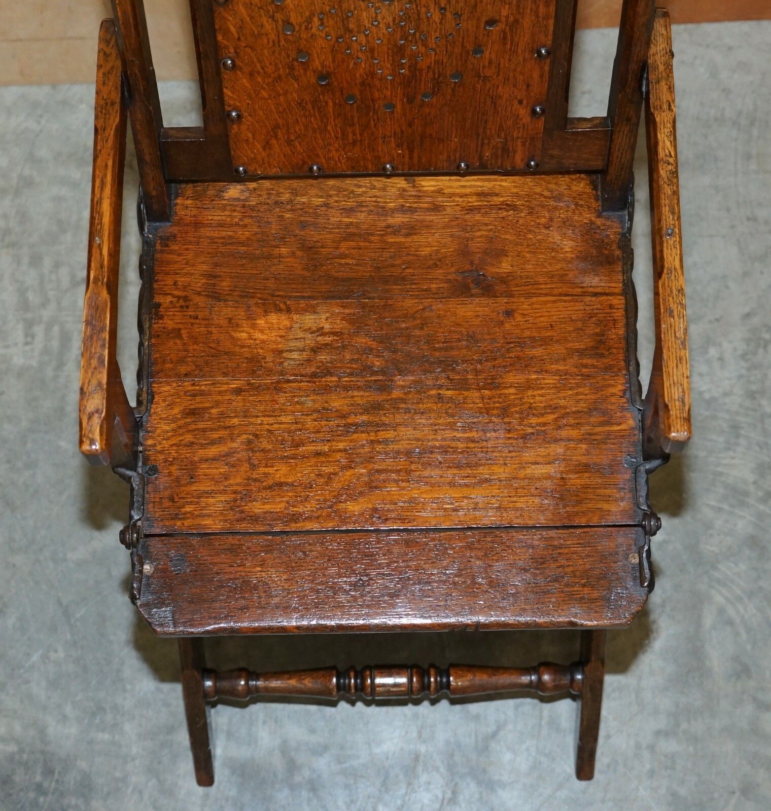 Ornately Carved Victorian 1880 English Oak Library Steps Metamorphic Chair photo buy
