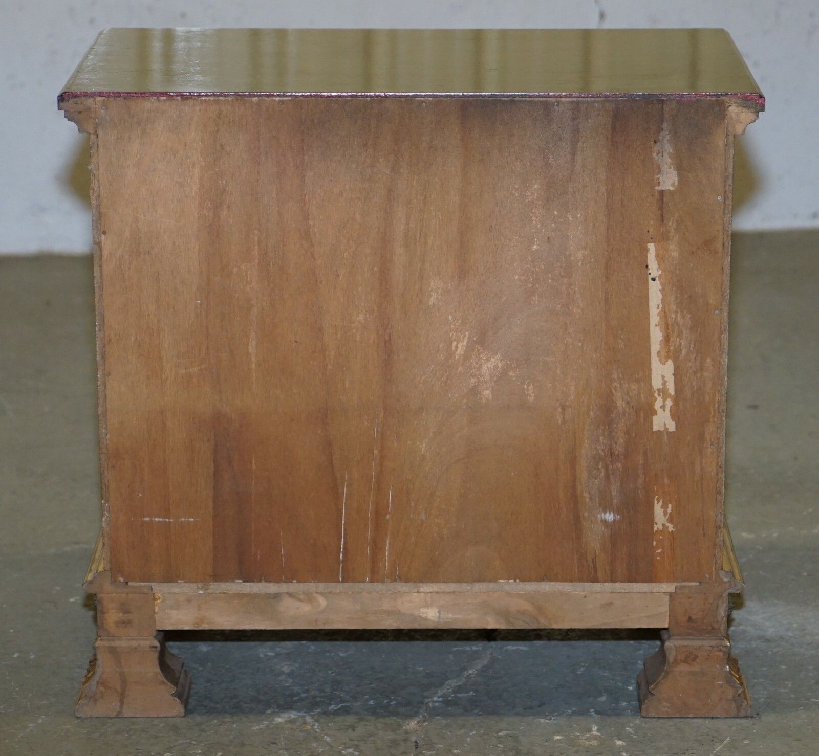 Pair Of Gold Over Silver Leaf Painted Bedside Table Sized Chests Of Drawers photo buy