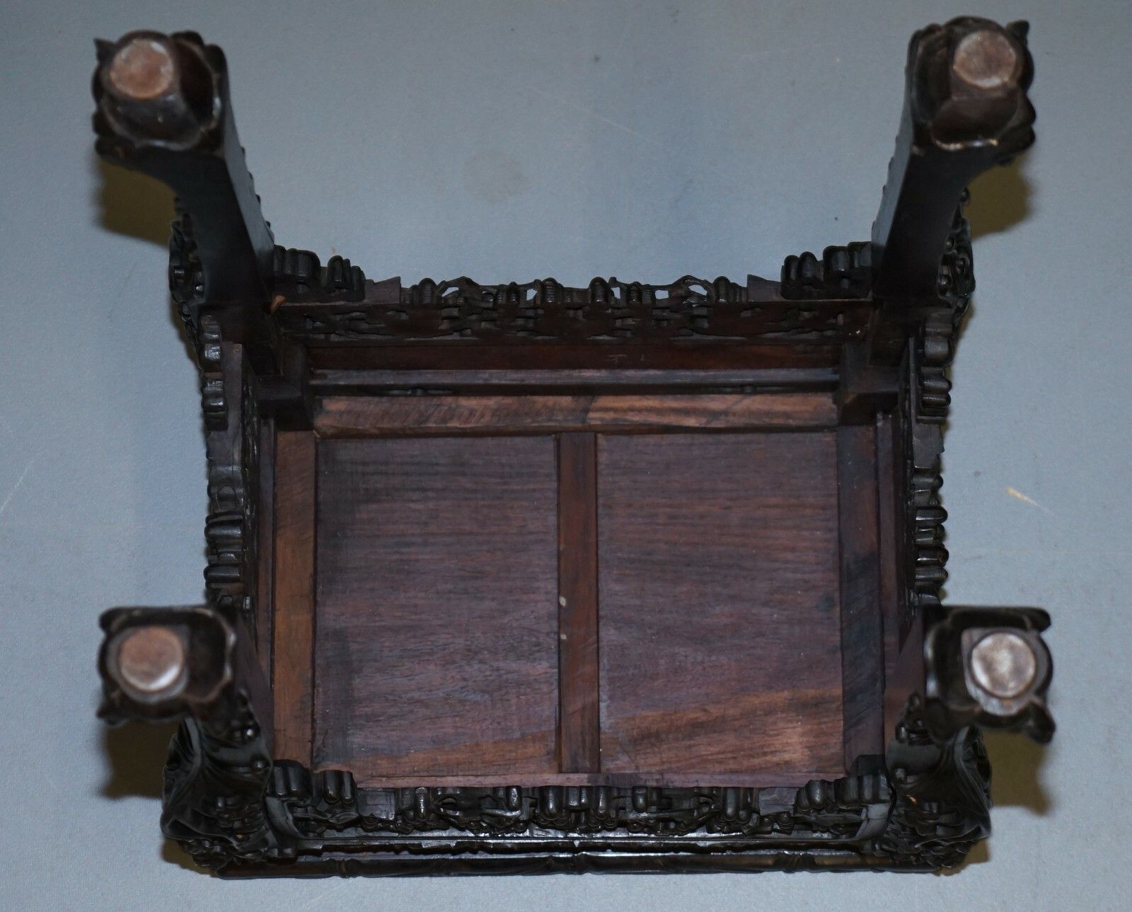 Home Decor Very Rare 19th Century Hand Carved Qing Dynasty Chinese Hongmu Jardiniere Stand photo