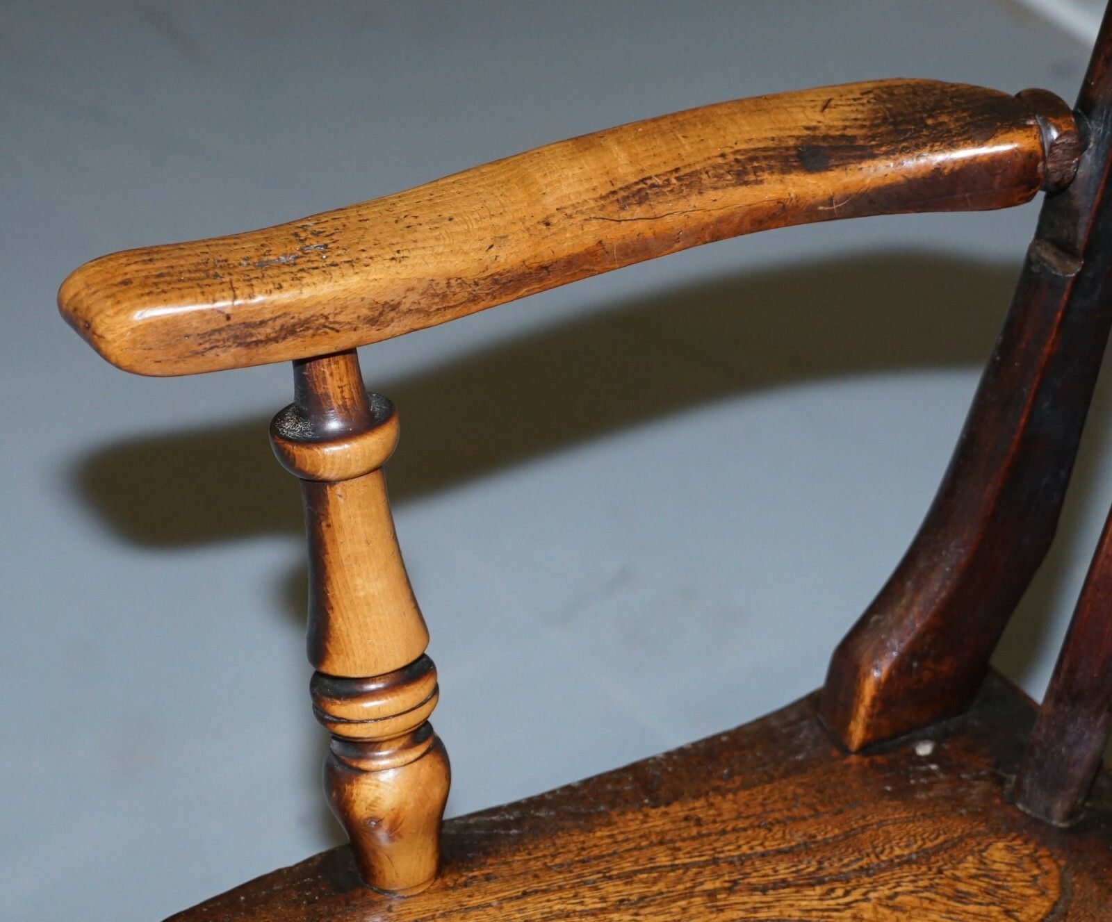 Original Paint Elm 19th Century Thames Valley Oxford Windsor Armchair Untouched photo Furniture