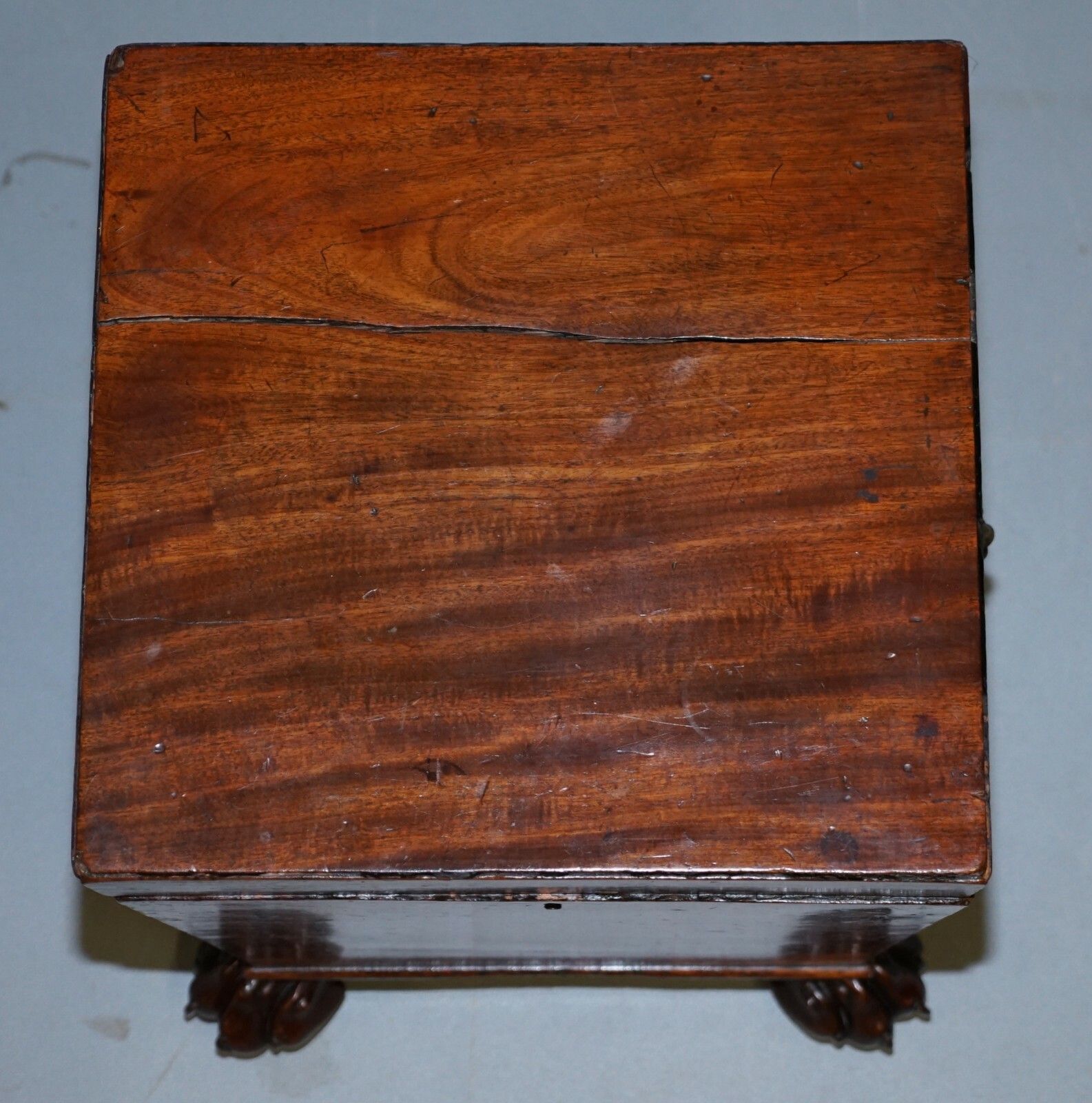 Original Regency Circa 1815 Mahogany Wine Cooler Lion Brass Handles Paw Feet photo 1500.0