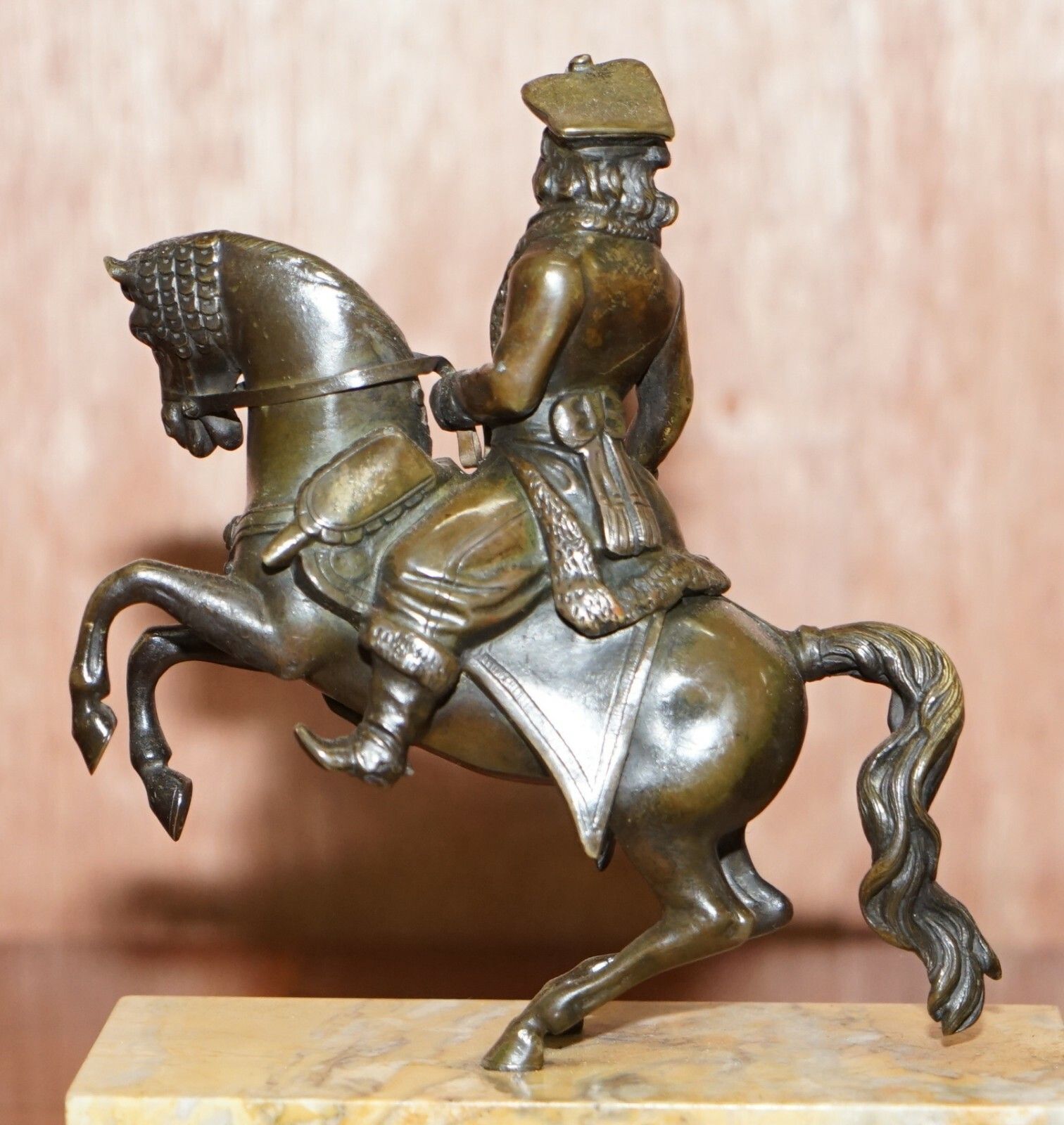 photo for sale Pair Of 19th Century Equestrian Bronzes Russian Cossack & Roman Solider Horses