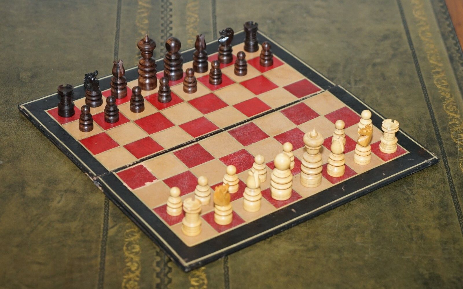 Home Decor Lovely Circa 1890 Victorian Mahogany Games Compendium Chess Horse Racing Dice photo