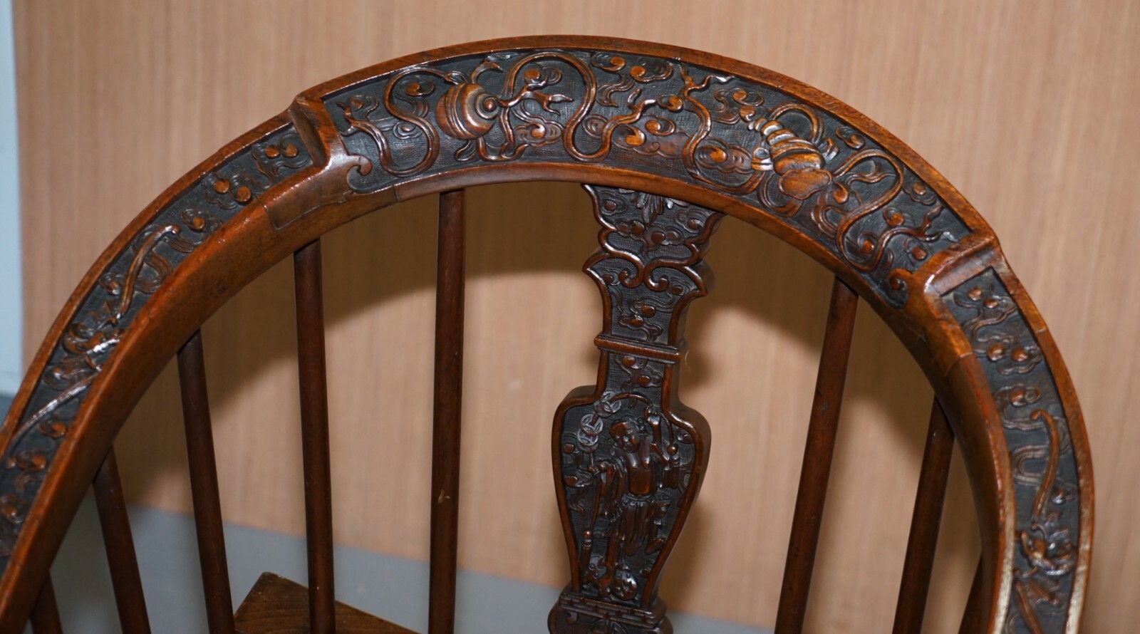 Rare Pair Of Circa 1900 Anglo Chinese Hand Carved Savonarola Armchairs Dragons photo 1500.0