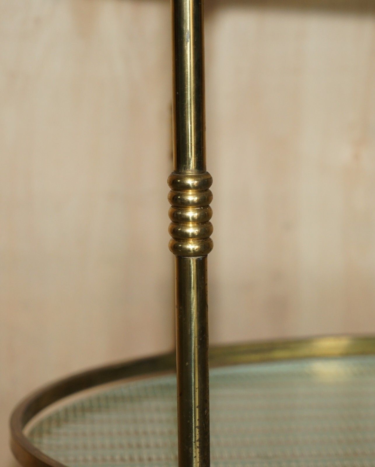 Antique Art Deco Circa 1920 Frosted Glass & Polished Brass Circa Drinks Trolley photo 1500.0