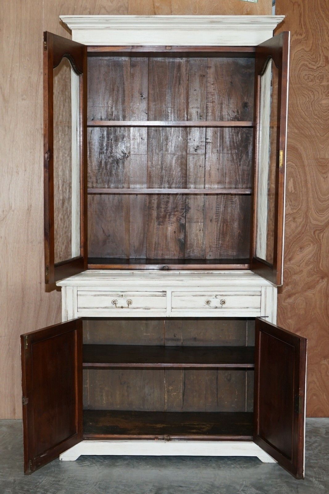 Lovely Antique Victorian Mahogany Hand Painted Cupboard Or Library Bookcase photo 1500.0