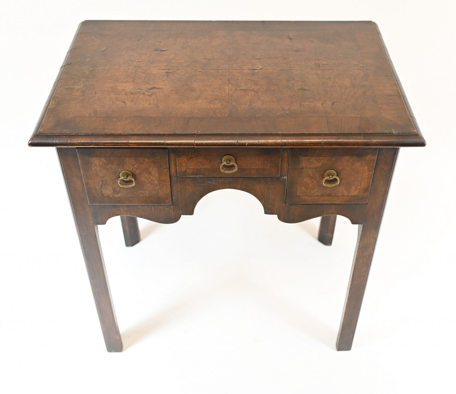 Queen Anne Low Boy Elm Wood Table 1820 photo 950.0