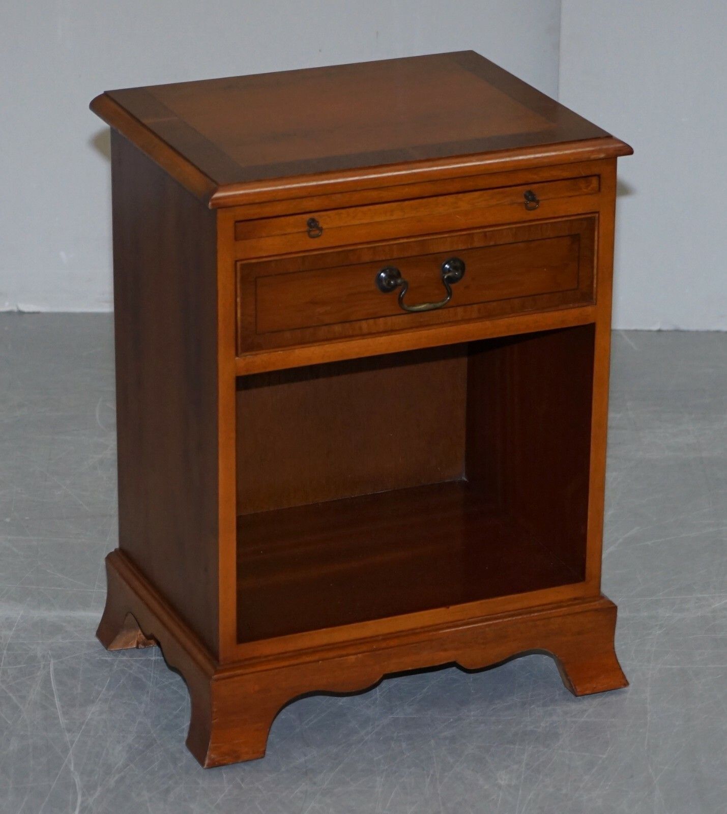 photo for sale Pair Of Grange Paris Hand Made In France Cheery Wood Side End Lamp Wine Tables