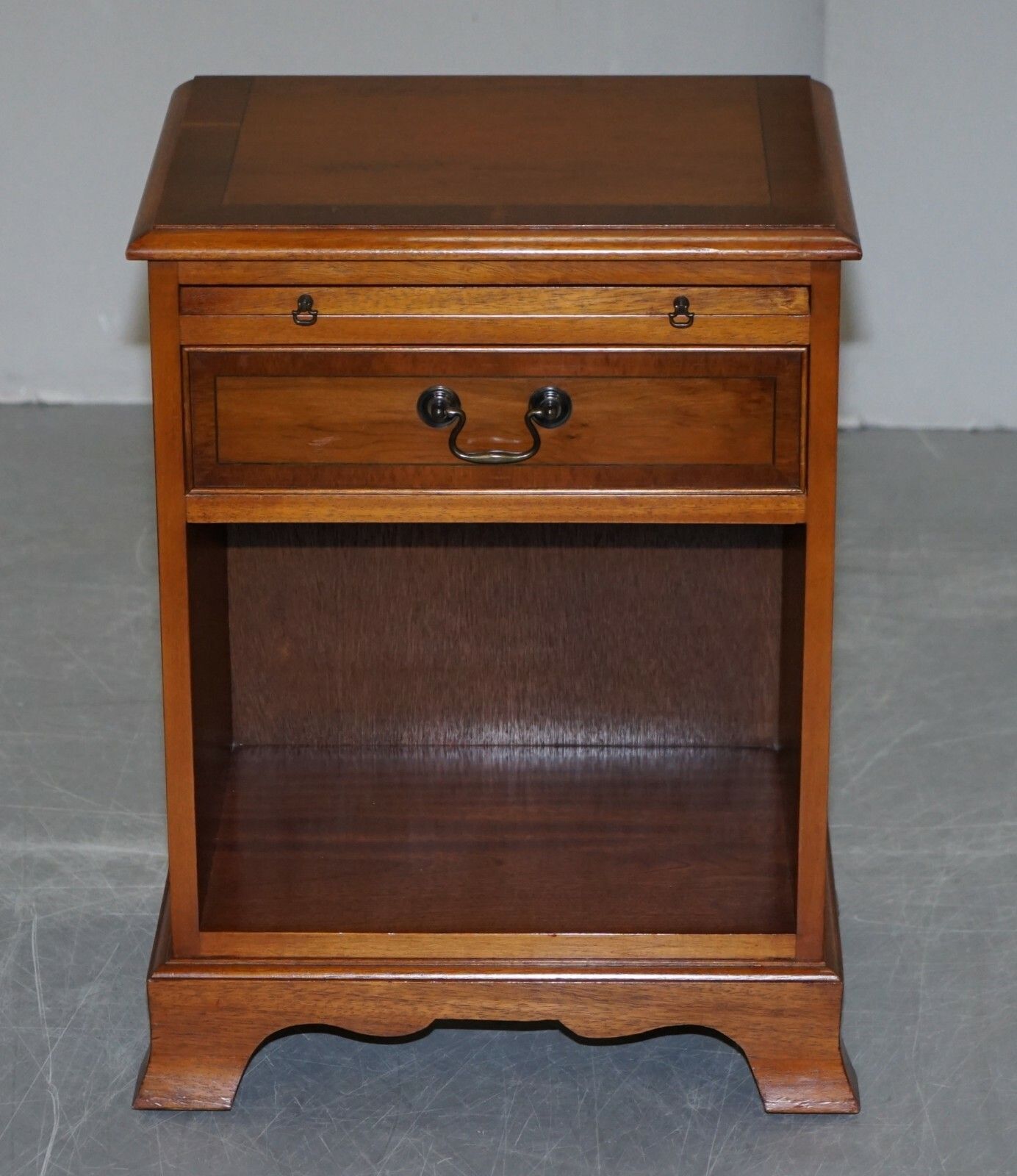 Furniture Pair Of Grange Paris Hand Made In France Cheery Wood Side End Lamp Wine Tables photo