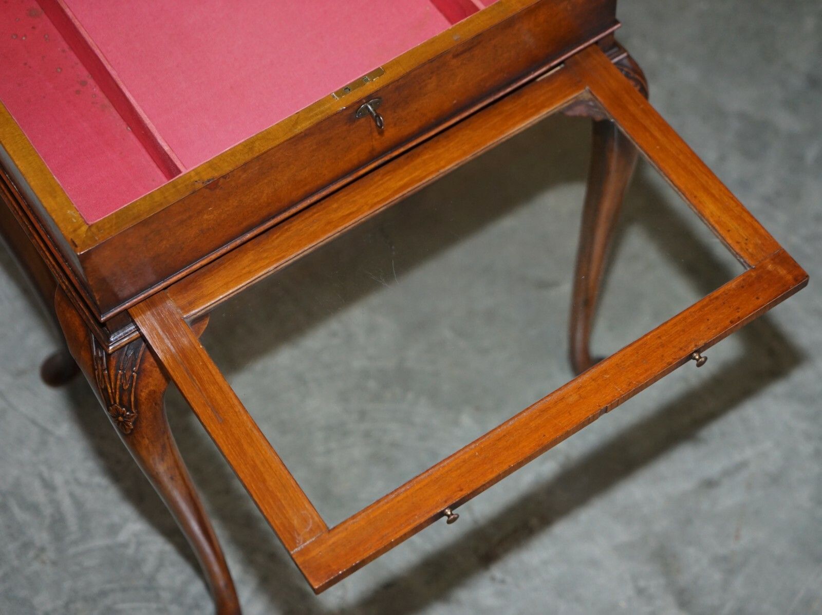 Furniture Exquisite Burr Walnut Jewellery Box Burr Walnut Side End Table With Glass Shelf photo