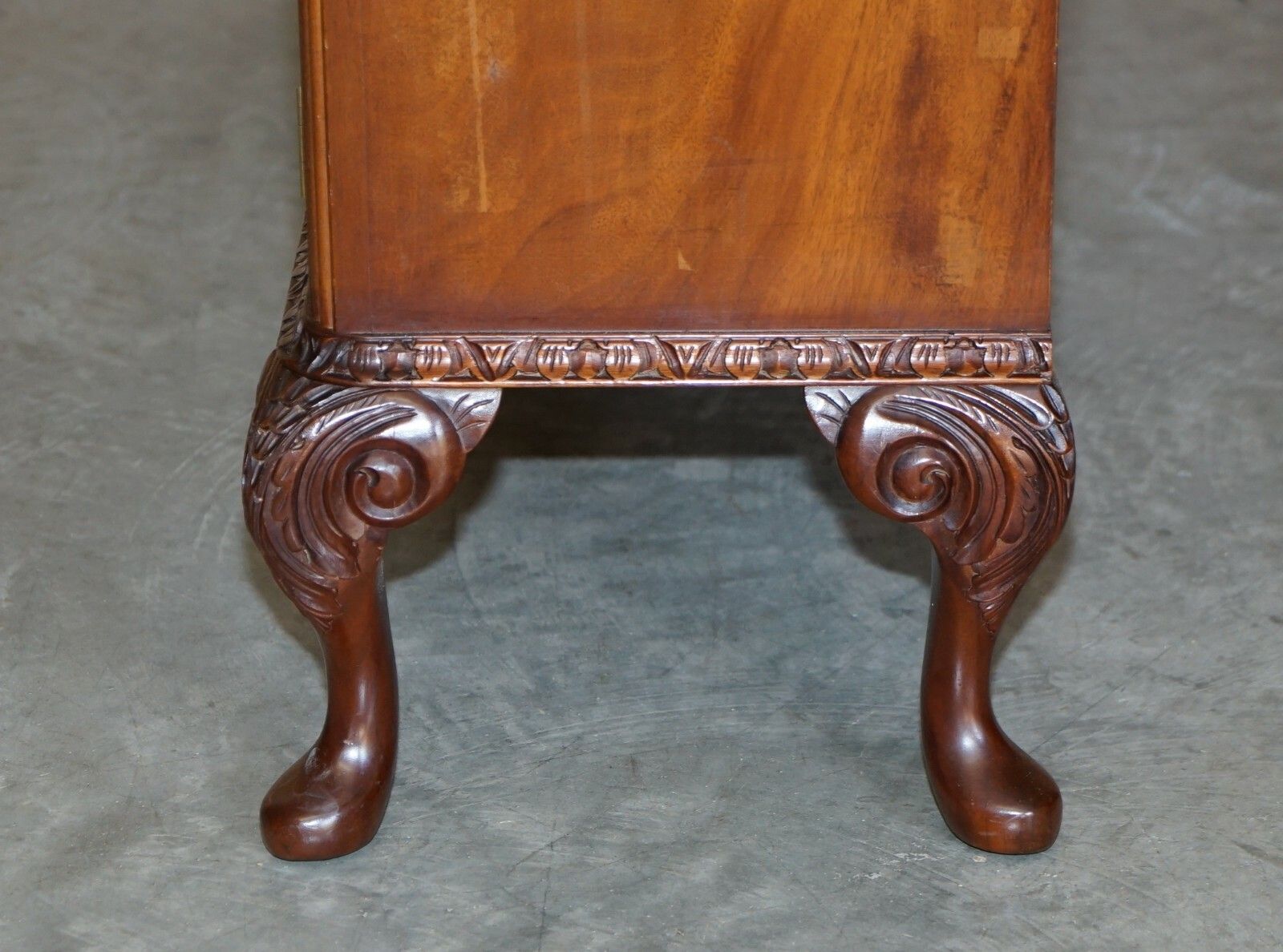 Vintage Circa 1940's Flamed Mahogany & Satinwood Sideboard Display Cabinet Table photo buy