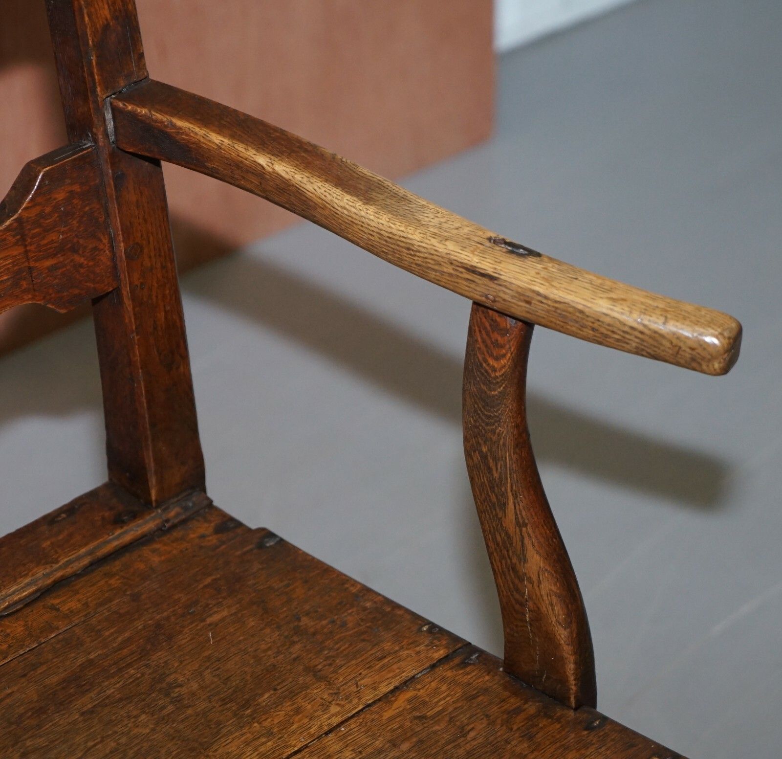 Lovely George II Circa 1760 Primitive Carver Armchair Original Period Repairs photo vinterior