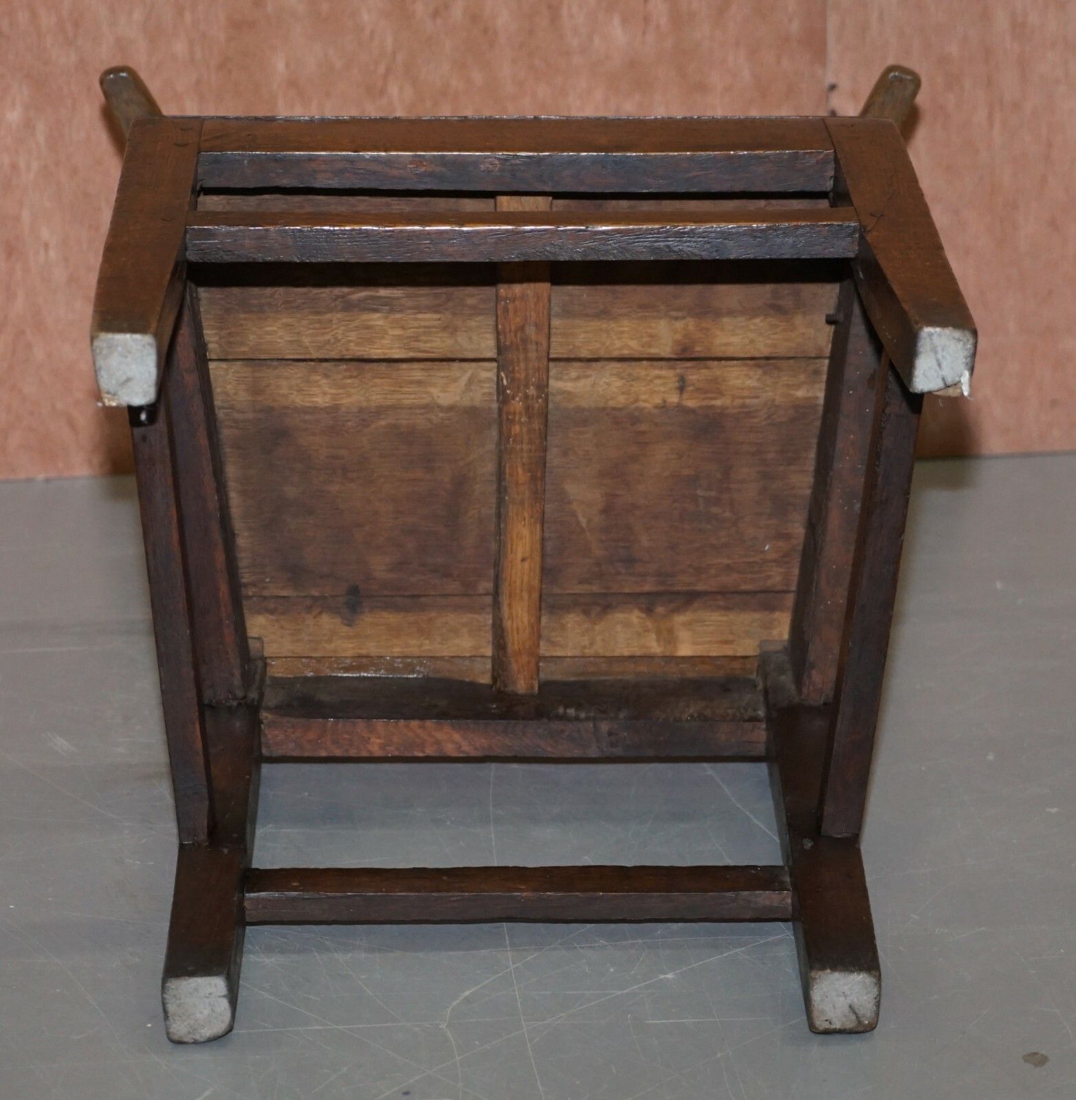 1350.0 Lovely George II Circa 1760 Primitive Carver Armchair Original Period Repairs photo