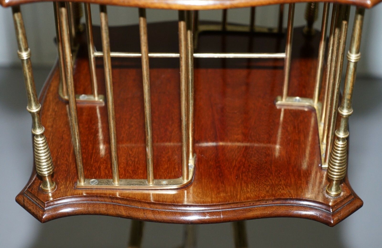 Ornate 19th Century Mahogany And Brass Revolving Bookcase In The Regency Style photo buy