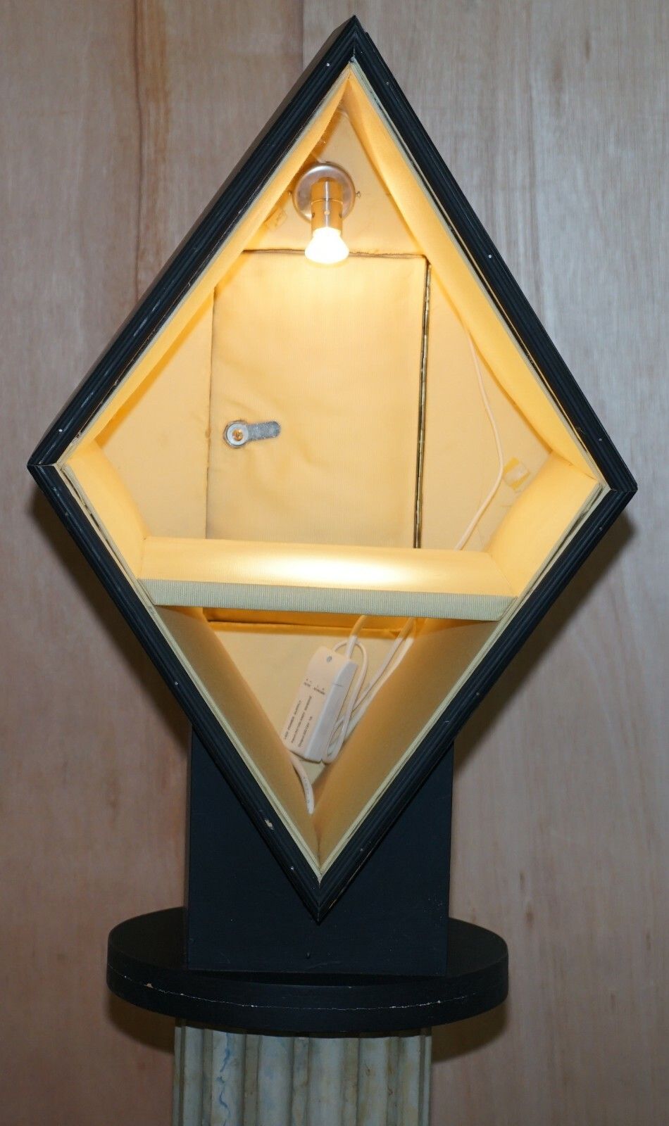 Pair Of 170cm Tall Display Cabinets On Corinthian Pillars With Built In Lights photo buy