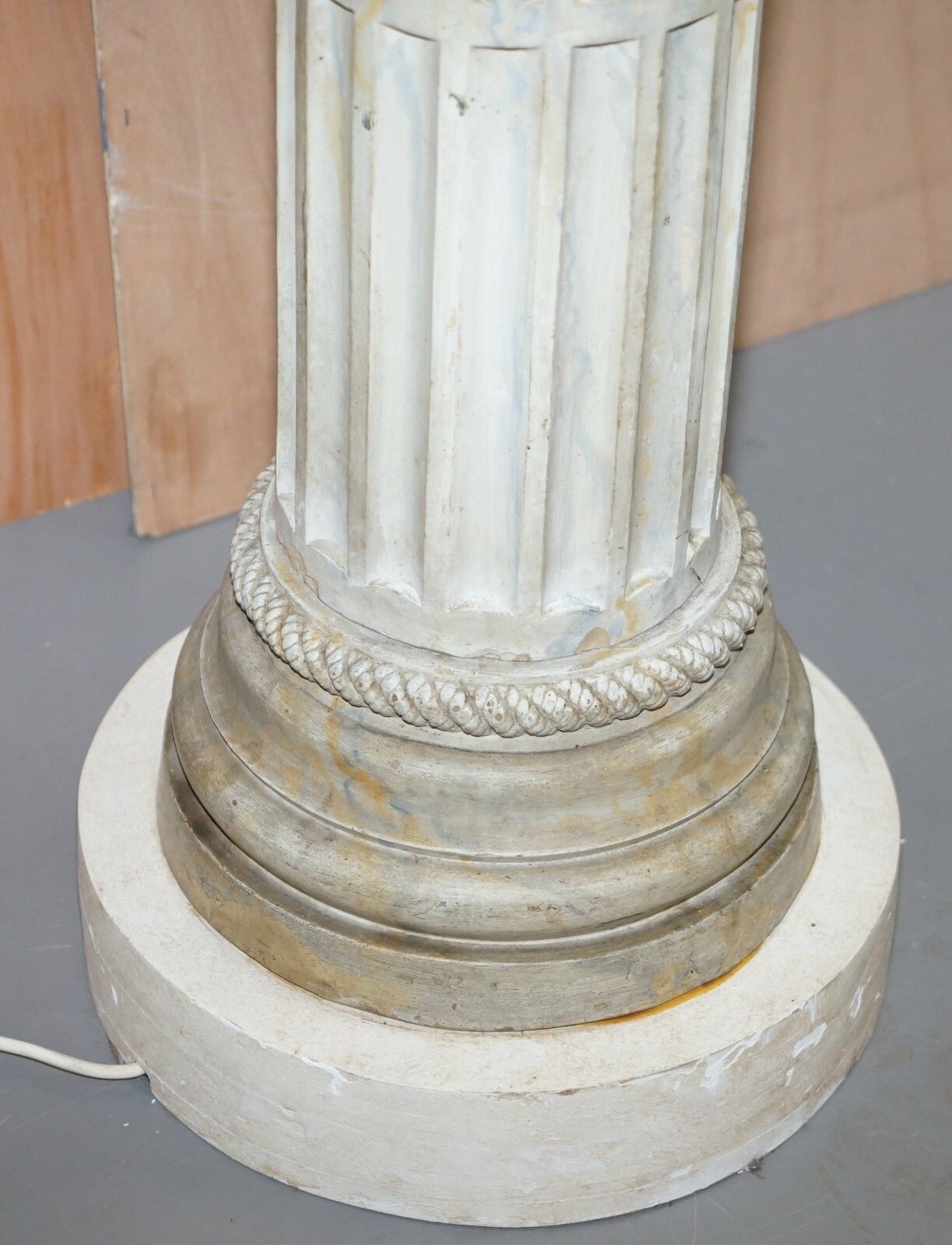 photo furniture Pair Of 170cm Tall Display Cabinets On Corinthian Pillars With Built In Lights