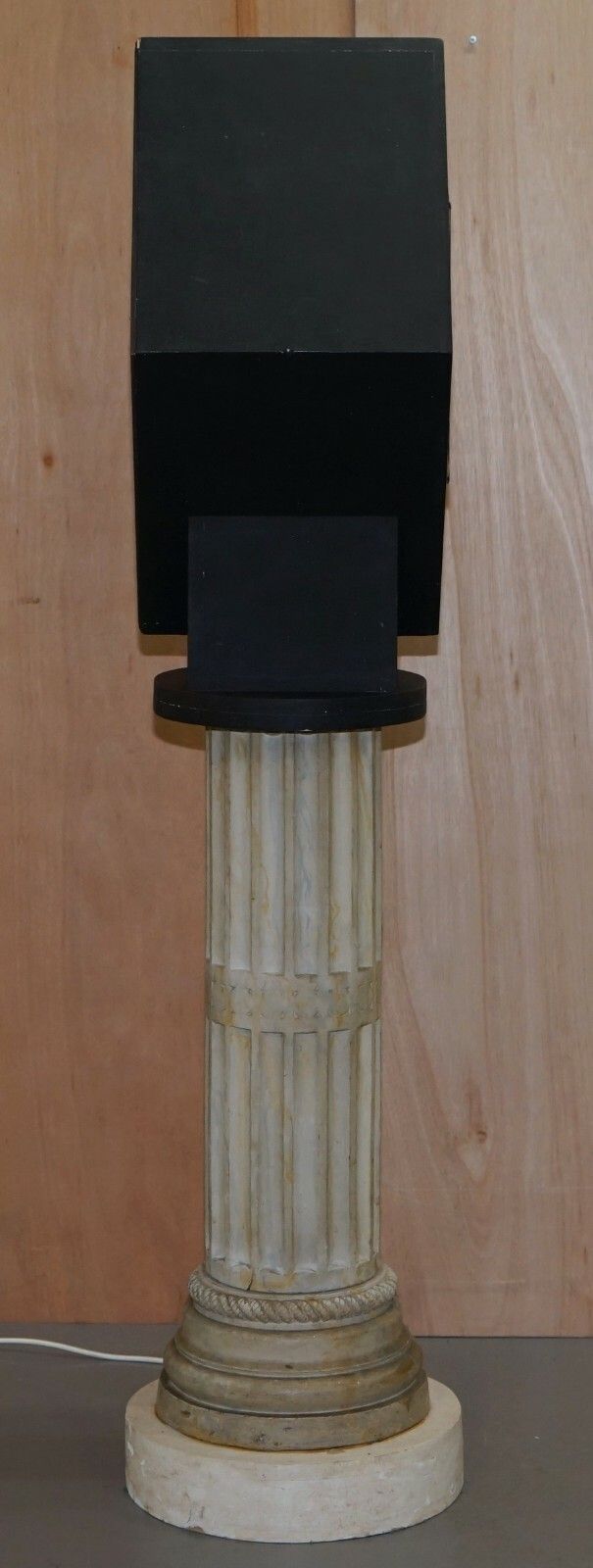 photo for sale Pair Of 170cm Tall Display Cabinets On Corinthian Pillars With Built In Lights