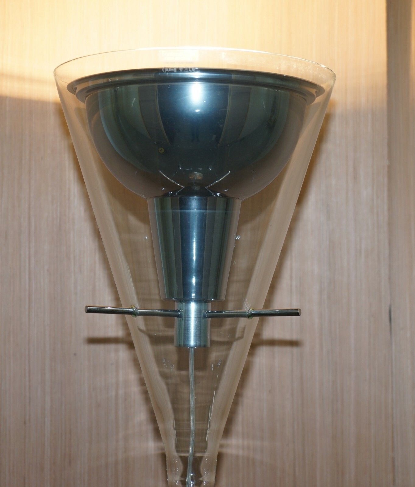 Rare Rrp £2259 Fontana Arte Flute Magnum Floor Standing Glass & Chrome Lamp photo 1350.0