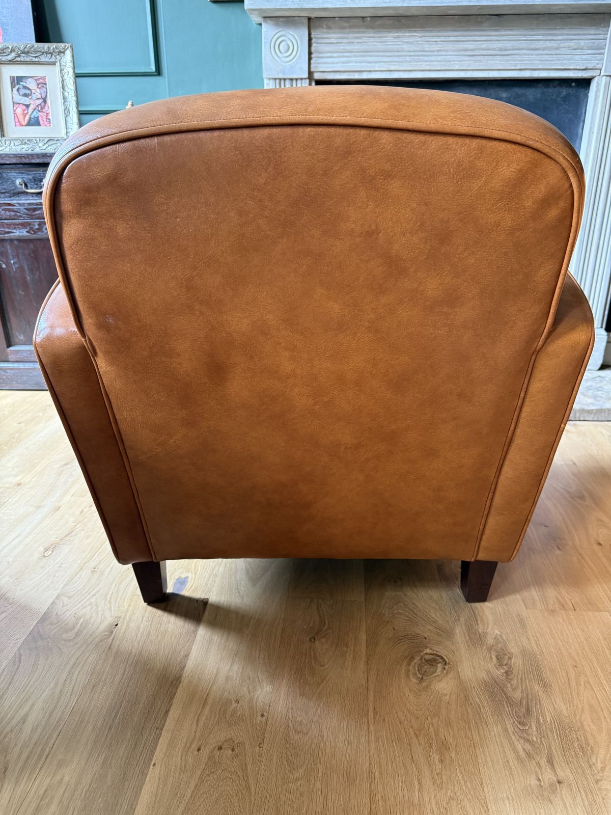 Laura Ashley Brandon (Art Deco/Club) Arm Chair Tan Leather photo buy