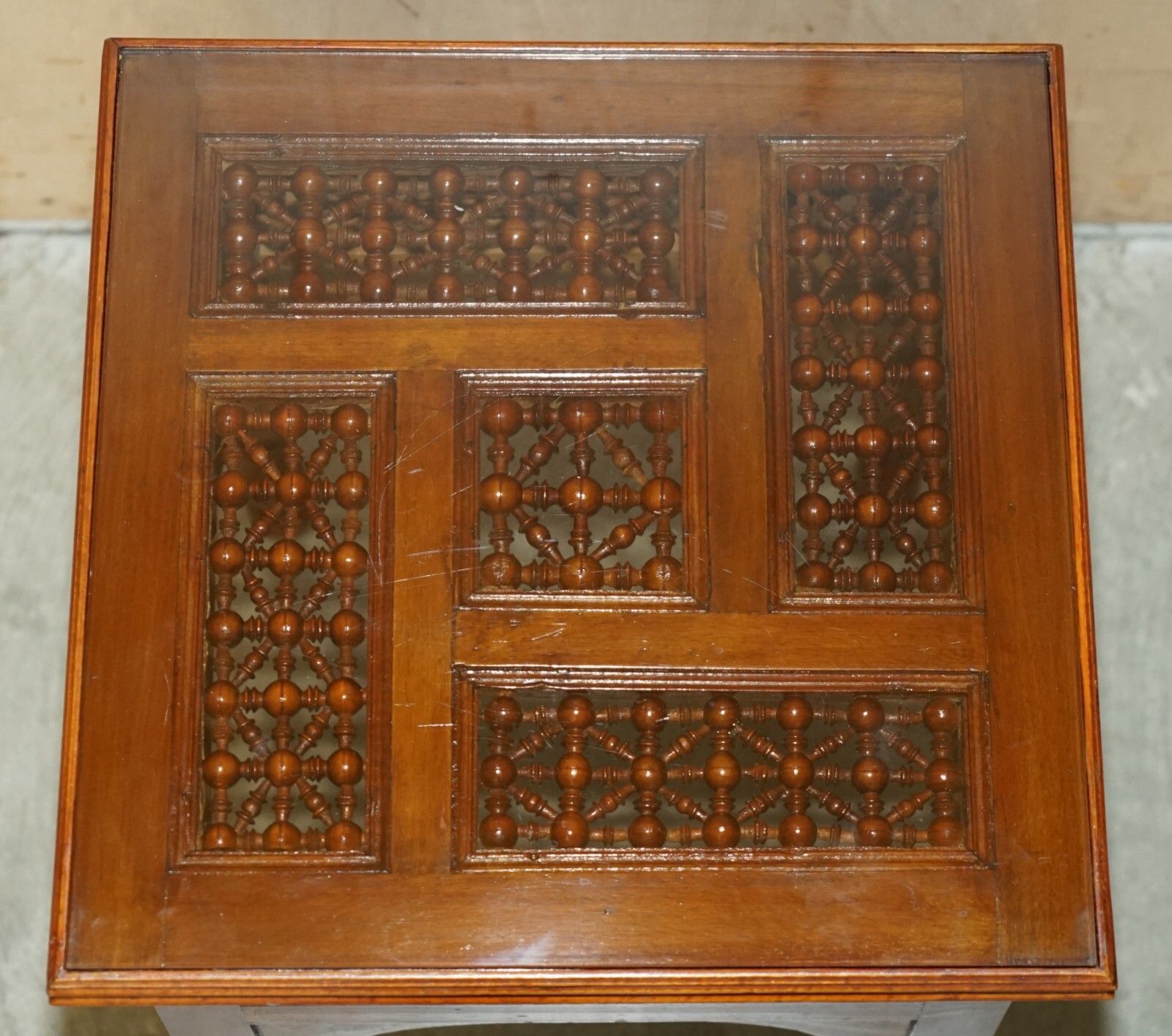 1350.0 Nice 19th Century Hand Carved Liberty's London Moorish Side End Lamp Wine Table photo