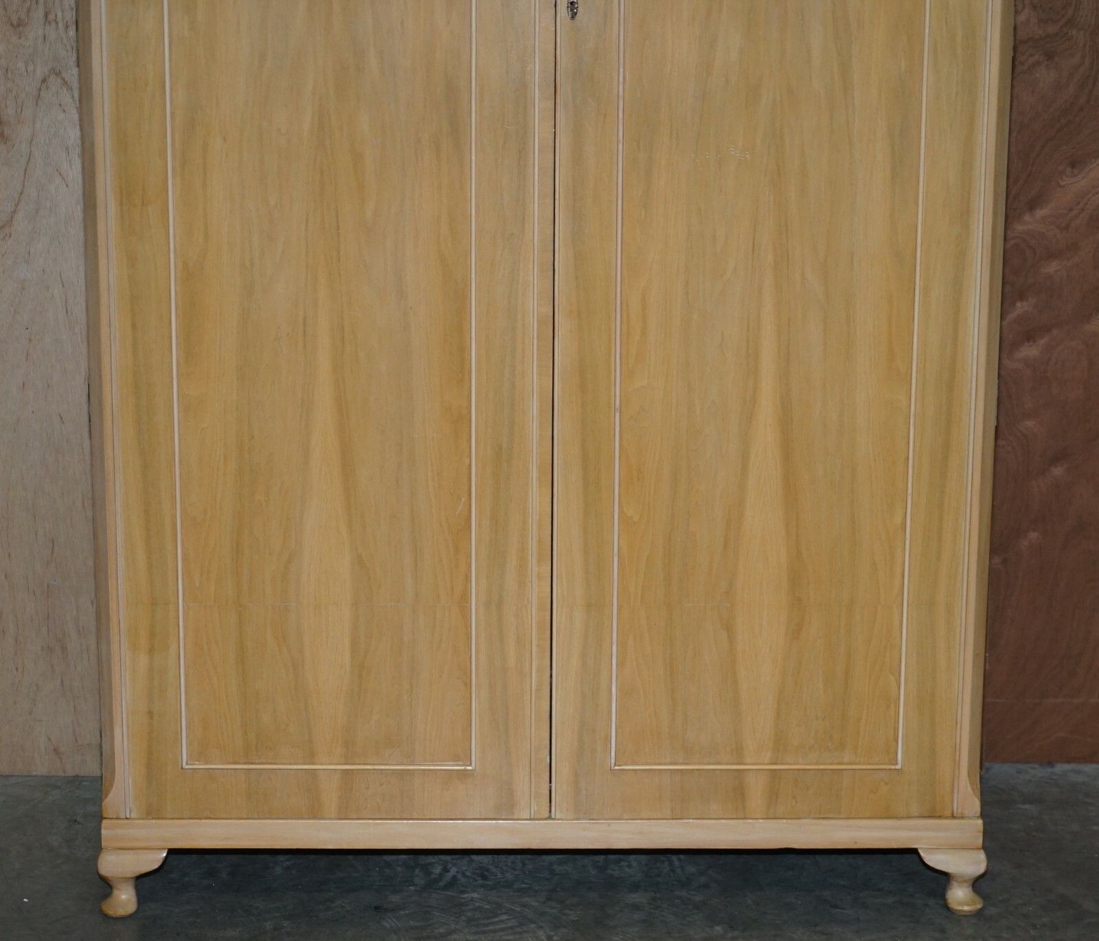 The Walnut Works Circa 1940's Light Walnut X Large Wardrobe Part Of Large Suite photo for sale