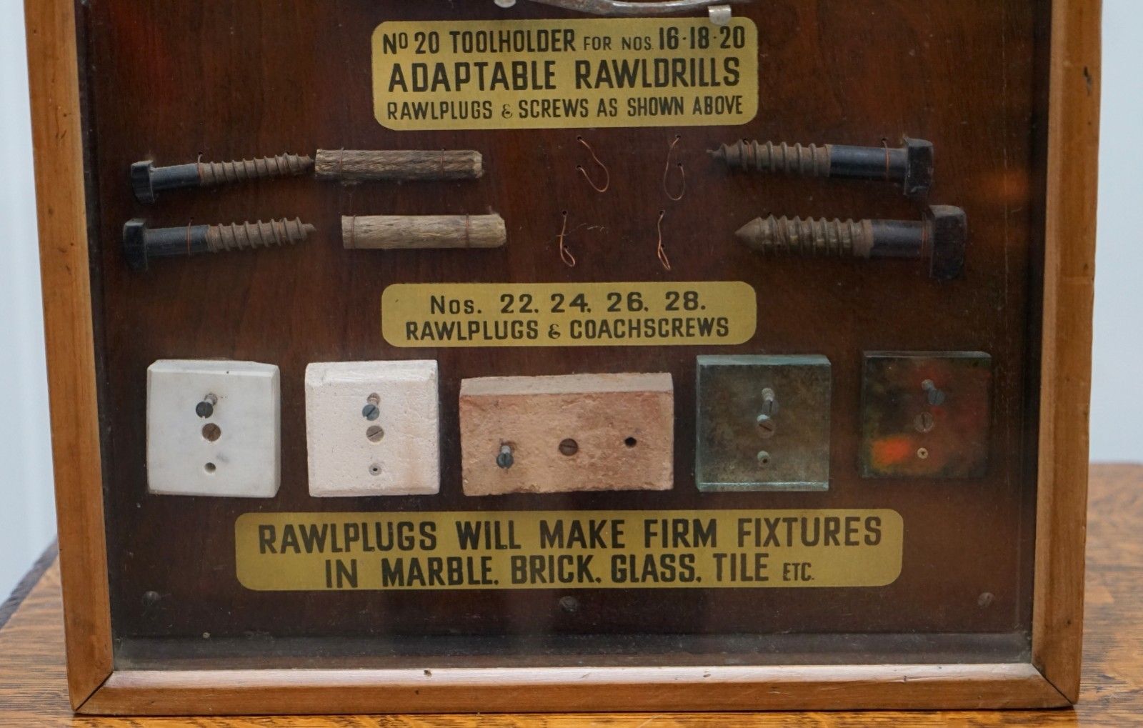 Very Rare 1950's Rawl Plug Sales Cabinet With Till Drawers And Display Section photo vintage
