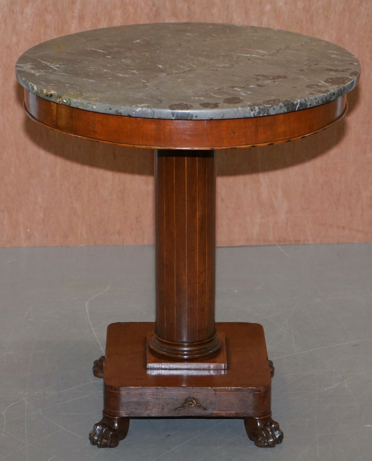 Stunning Napoleon III French Empire Revival Occasional Centre Table Marble Top photo furniture