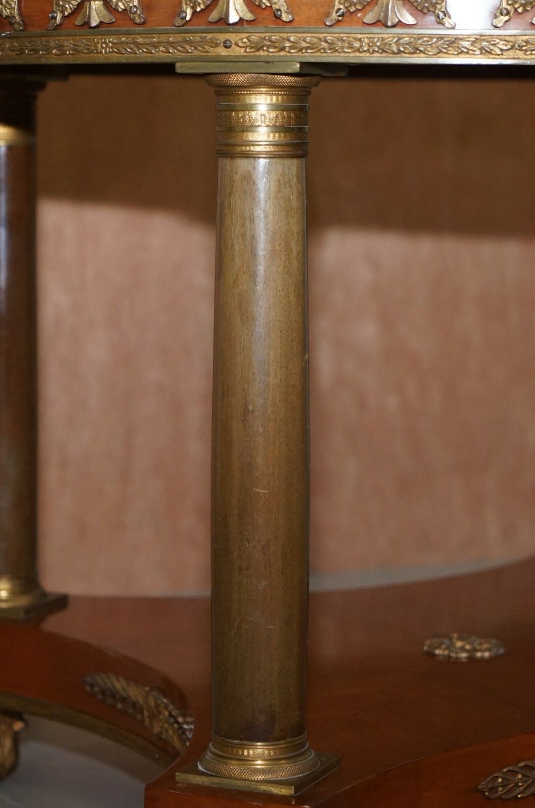photo for sale Large Occasional Side Lamp Wine Table Patinated Bronze Fixtures Lion Paw Feet