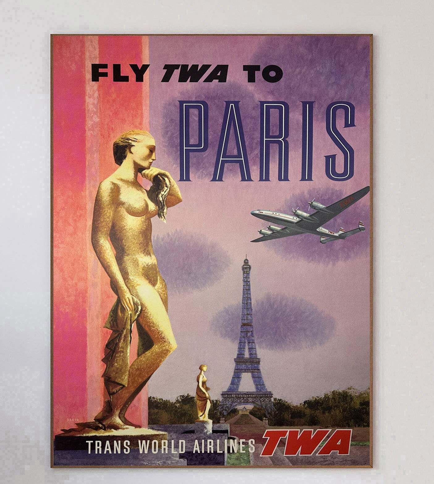 Twa   Paris, 1950s, Vintage photo 1620.0