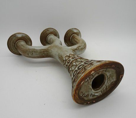 Large Ceramic Sculptural Candleholder By Huguette Bessone Vallauris For Vallauris, 1950s photo for sale